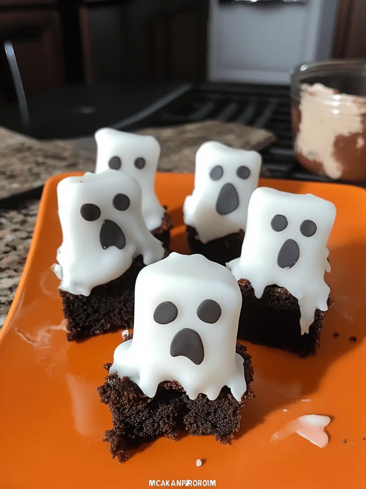 Delightful Marshmallow Brownie Ghosts for Spooky Celebrations 4 Marshmallow Brownie Ghosts