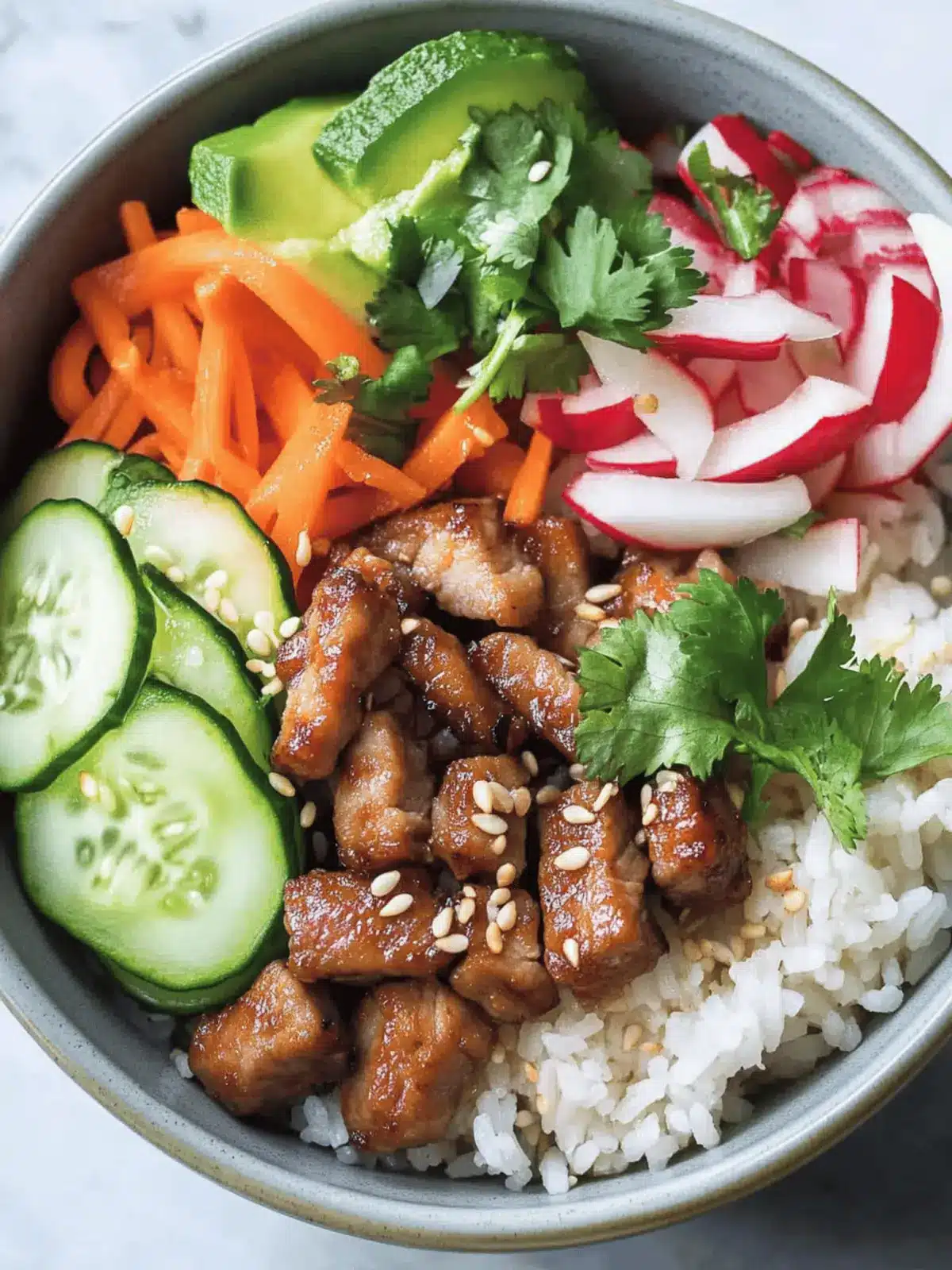 Tasty Banh Mi Rice Bowl: A Healthy Twist on a Classic Favorite 2 Banh Mi Rice Bowl