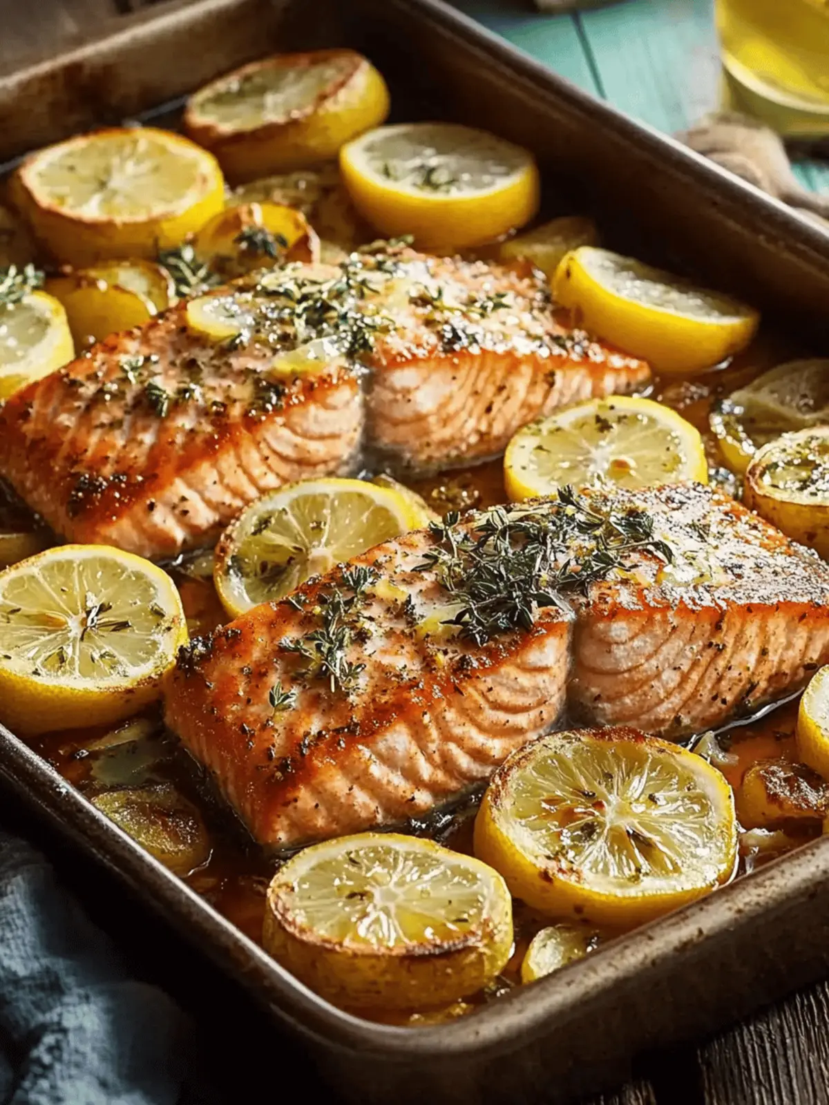 Baked Lemon Herb Salmon with Garlic Potatoes Recipe to Wow! 5 Baked Lemon Herb Salmon with Garlic Potatoes Recipe