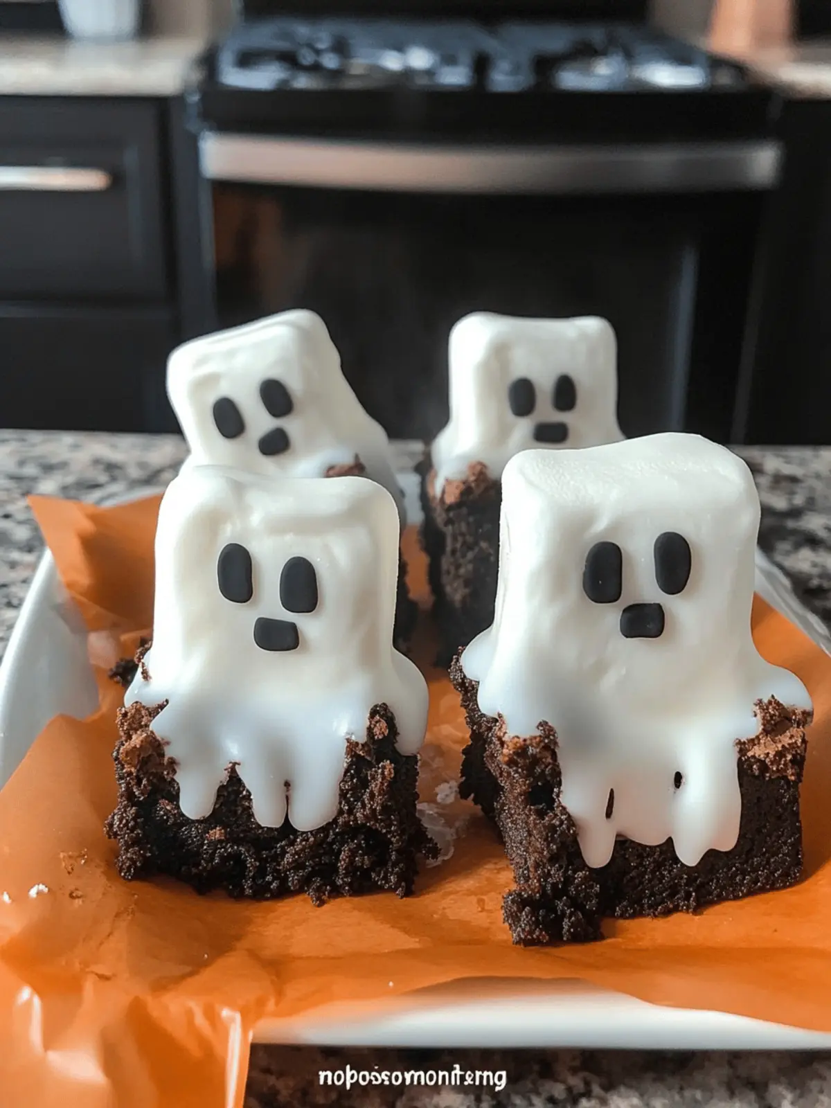 Delightful Marshmallow Brownie Ghosts for Spooky Celebrations 2 Marshmallow Brownie Ghosts