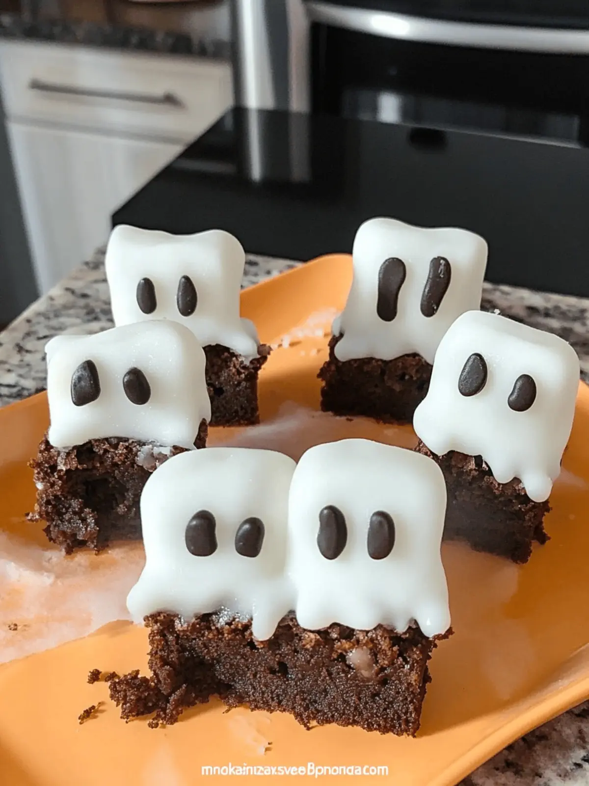 Delightful Marshmallow Brownie Ghosts for Spooky Celebrations 5 Marshmallow Brownie Ghosts