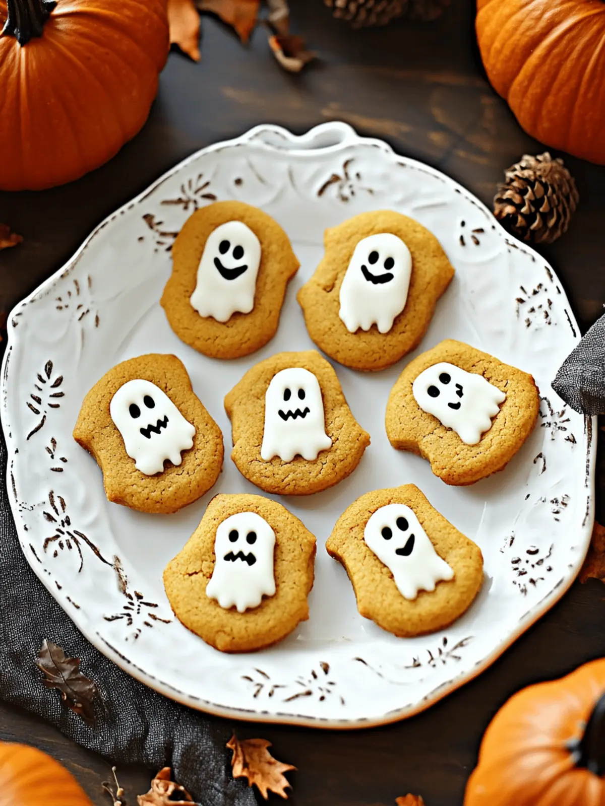 Haunted Harvest: Irresistible Spooky Ghost Pumpkin Cookies 2 Haunted Harvest: Spooky Ghost Brown Butter Pumpkin Cookies