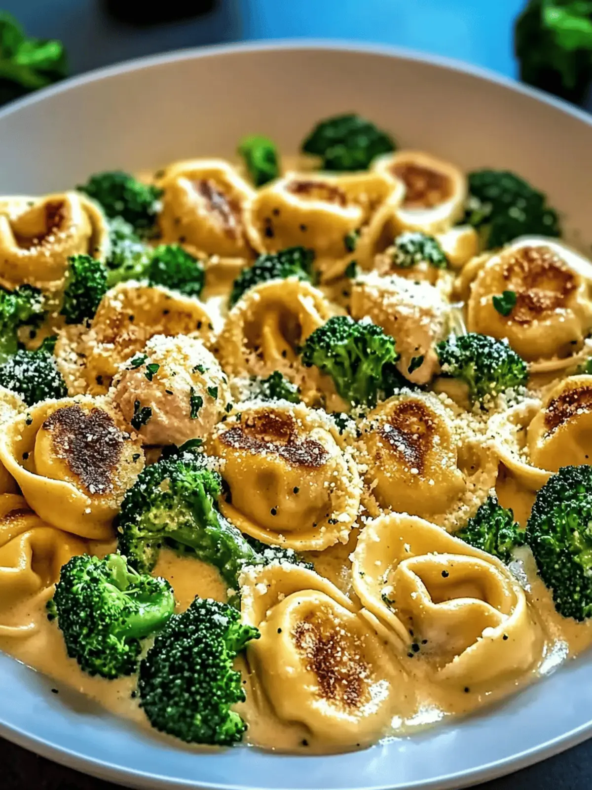 Creamy Garlic Parmesan Tortellini With Chicken Broccoli Delight 5 Creamy Garlic Parmesan Tortellini With Chicken Broccoli