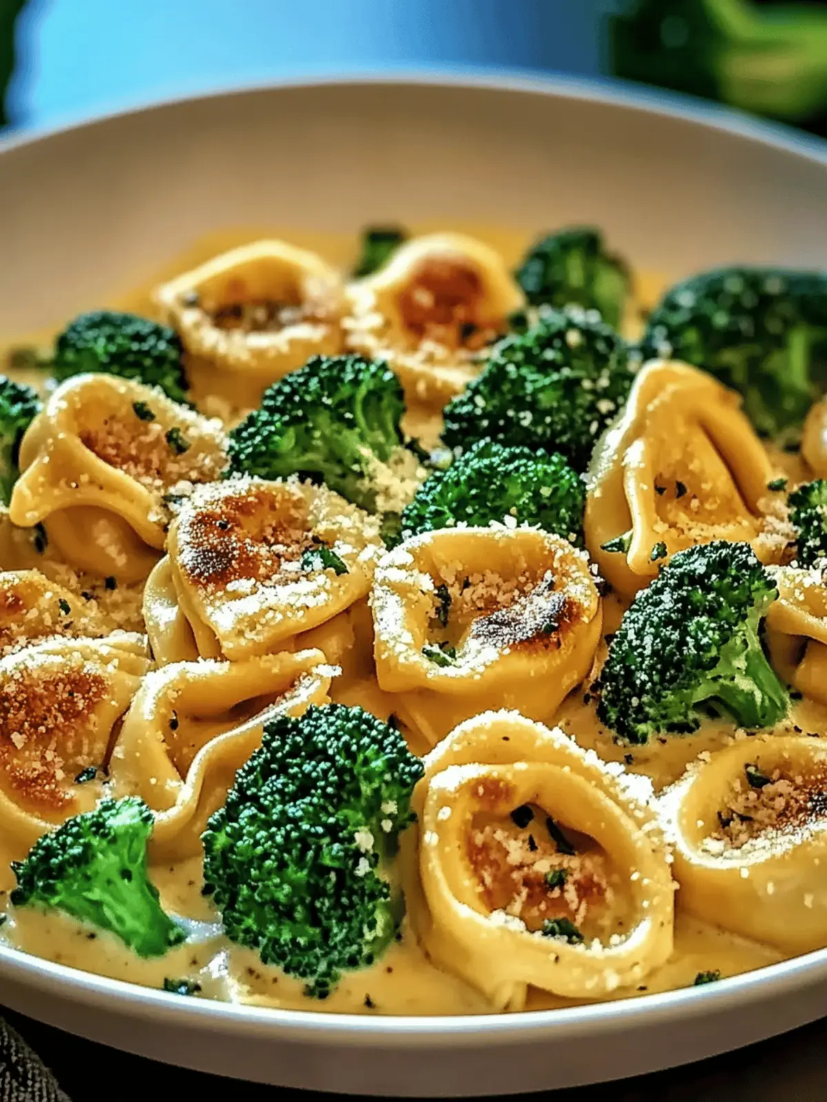 Creamy Garlic Parmesan Tortellini With Chicken Broccoli Delight 3 Creamy Garlic Parmesan Tortellini With Chicken Broccoli