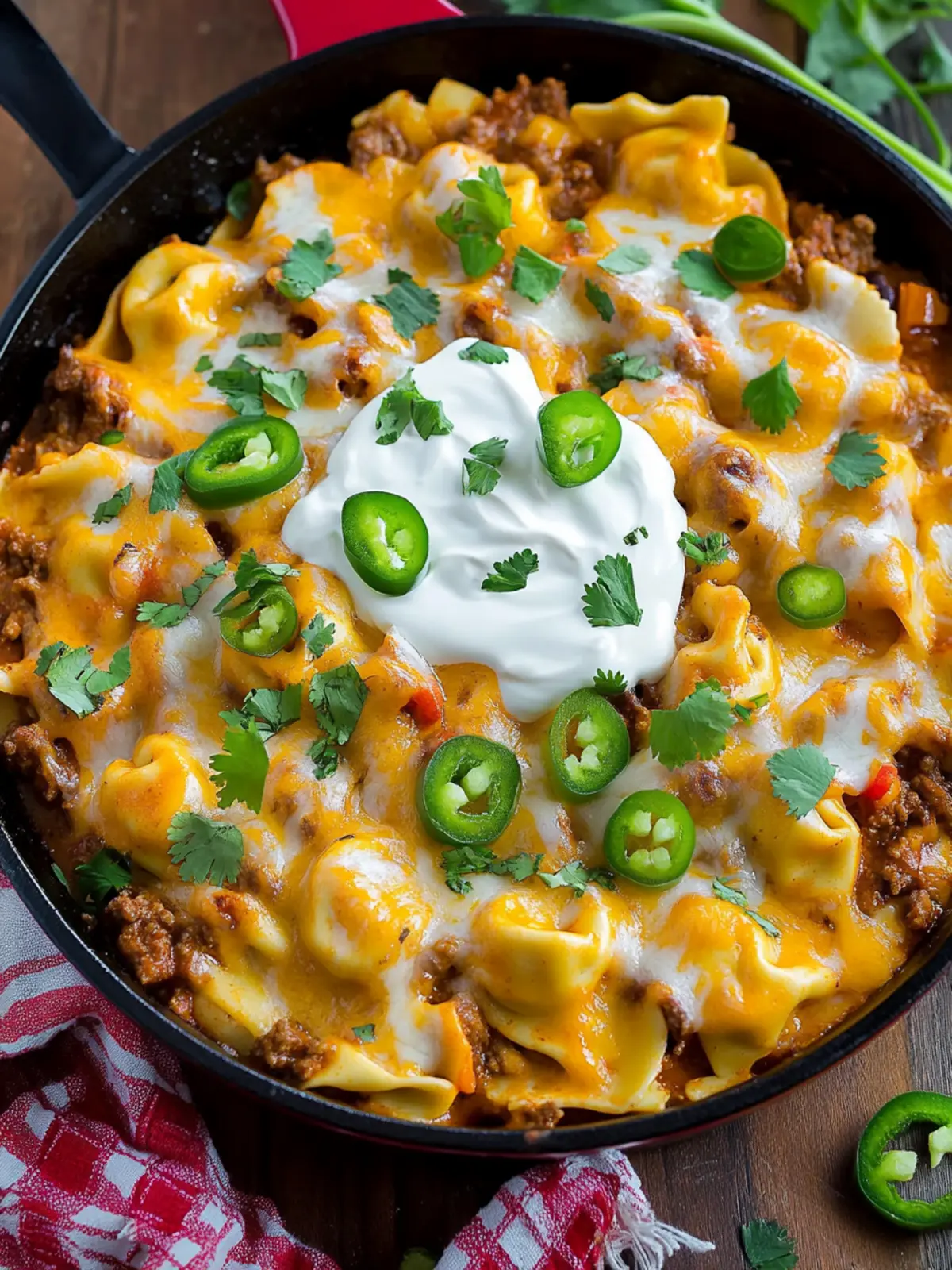 Delicious Cheesy Beef Enchilada Tortellini Skillet in 25 Minutes 3 Cheesy Beef Enchilada Tortellini Skillet