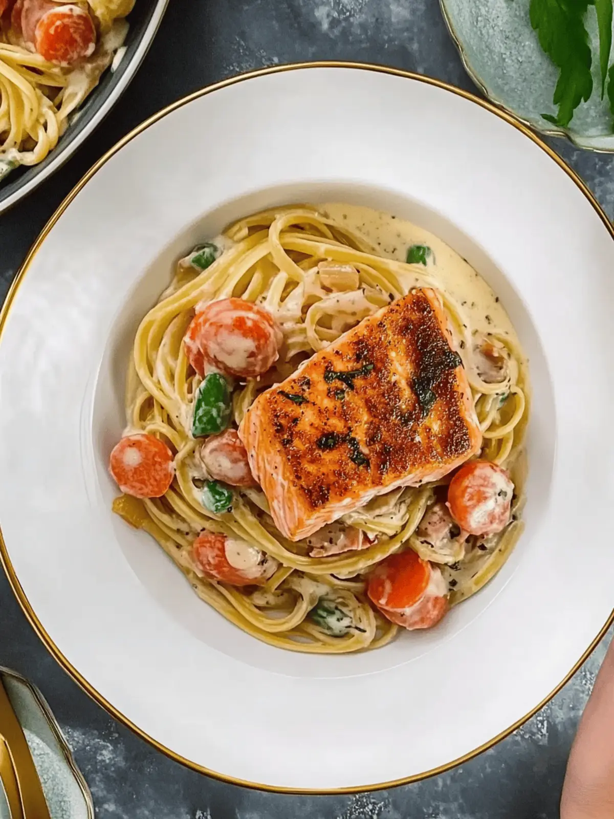 Healthy & Creamy Tuscan Salmon Pasta in Under 30 Minutes 3 Healthy & Creamy Tuscan Salmon Pasta