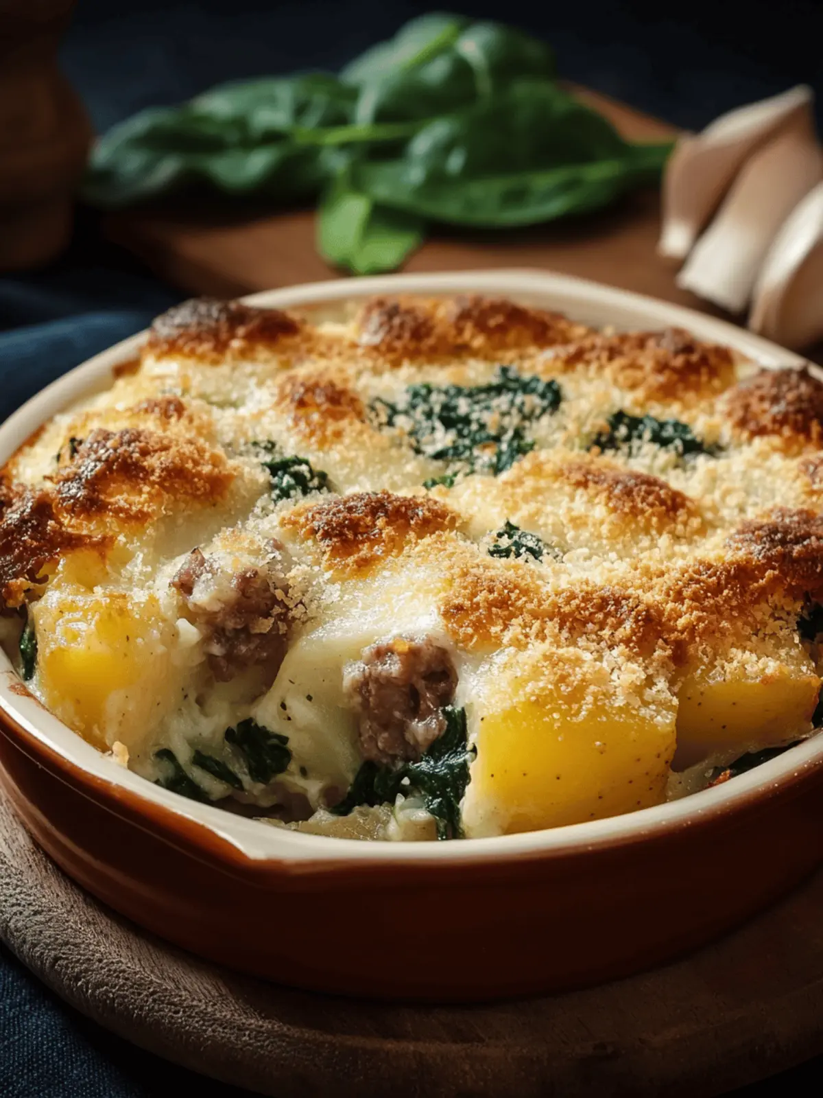 Cheesy Beef & Potato Spinach Casserole for Cozy Family Nights 3 Cheesy Beef & Potato Spinach Casserole