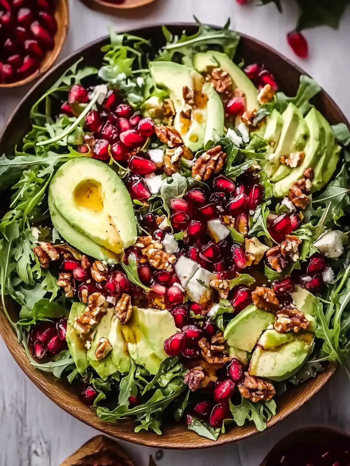 Festive Pomegranate Christmas Salad with Honey Mustard Dressing 4 Pomegranate Christmas Salad with Honey Mustard Dressing