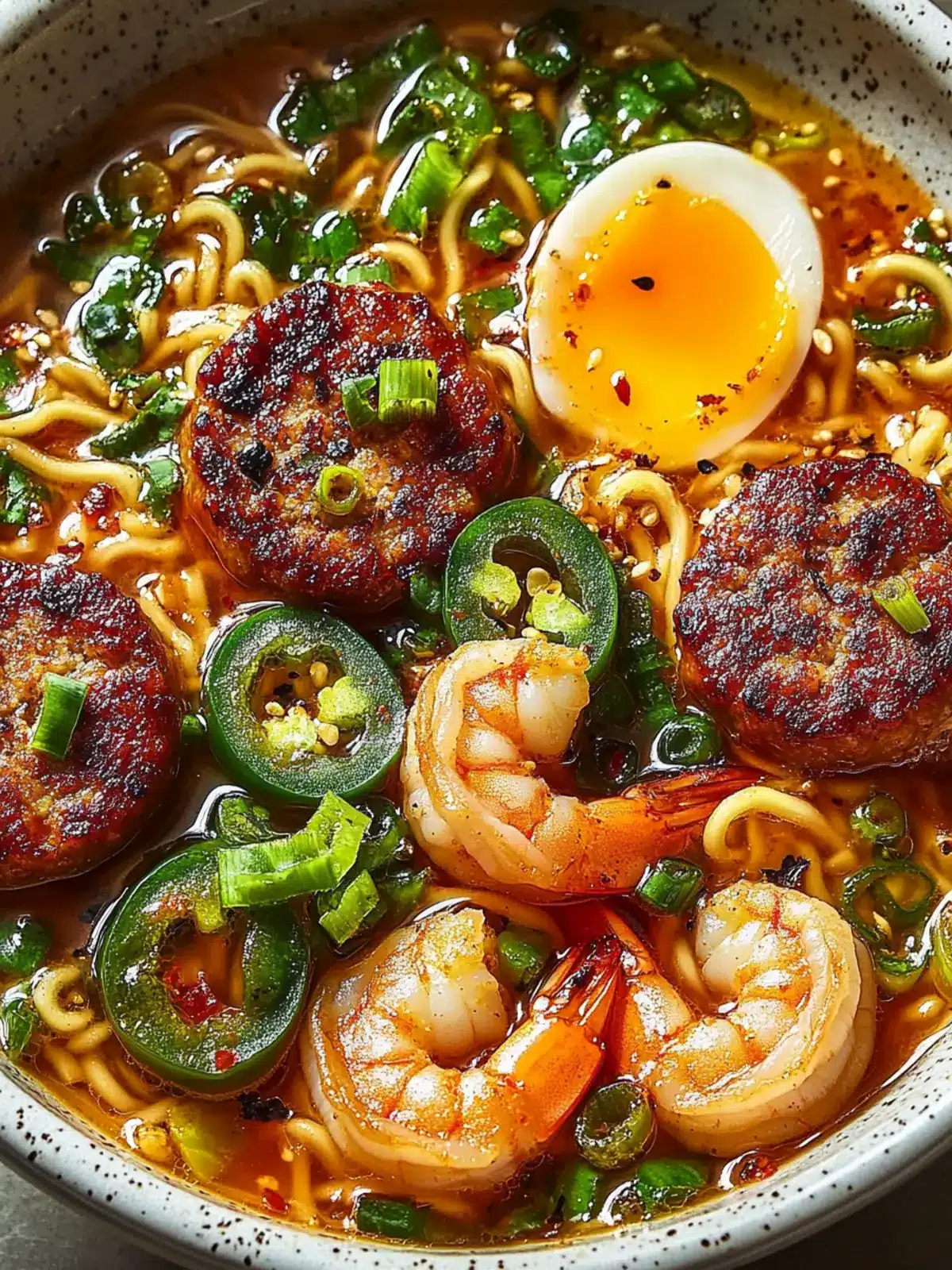 Spicy Jalapeño Cheddar Sausage & Shrimp Ramen Bliss 5 Spicy Jalapeño Cheddar Sausage & Shrimp Ramen