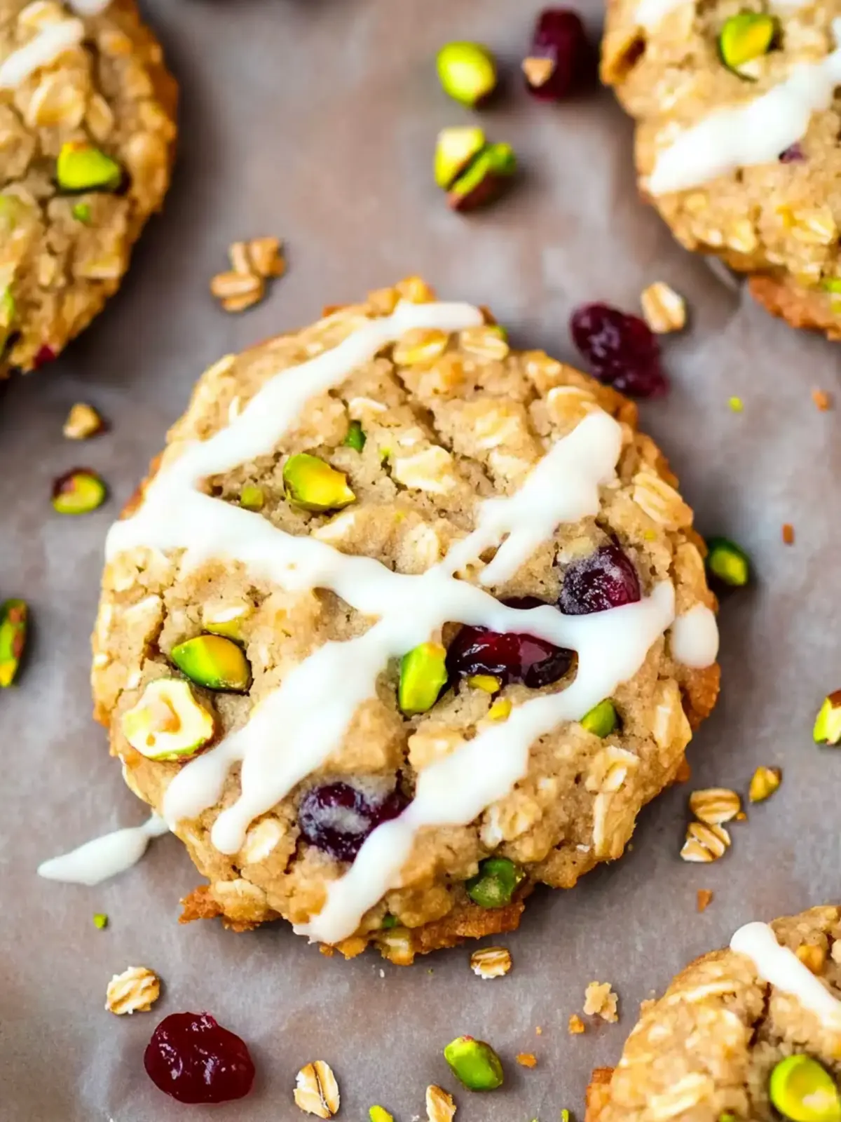 Cranberry Pistachio Oatmeal Cookies for Festive Munching 4 Cranberry Pistachio Oatmeal Cookies