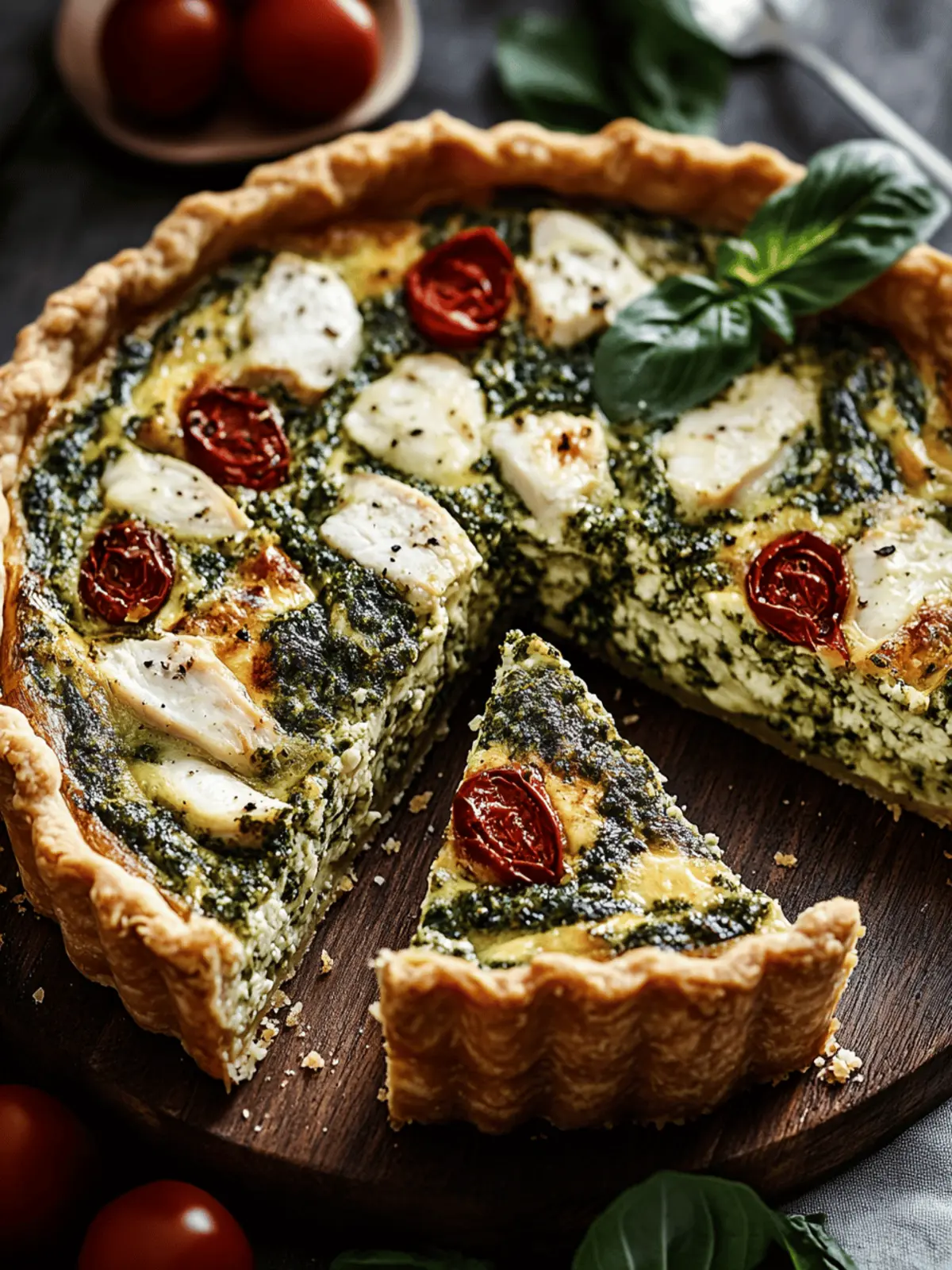 Hearty Pesto Chicken Quiche: Simple, Delicious, and Customizable 4 Pesto Chicken Quiche