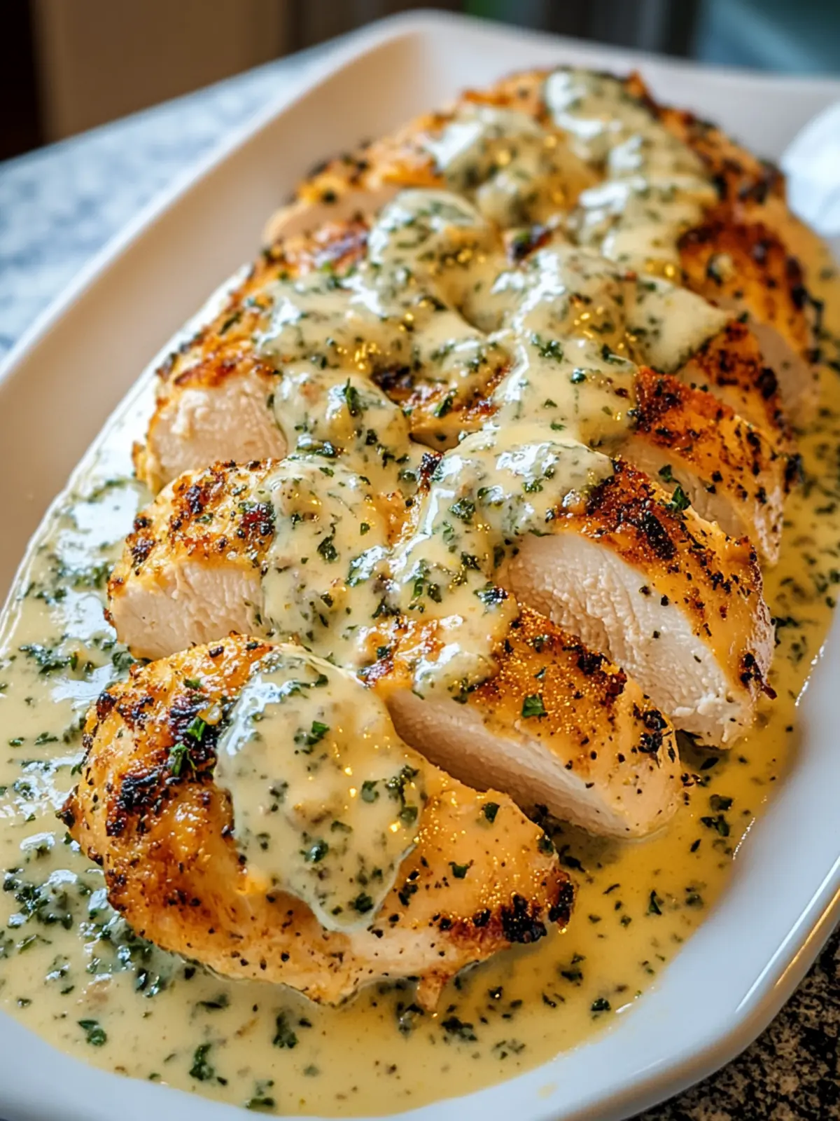 Baked Caesar Chicken with Creamy Parmesan Sauce Bliss 5 Baked Caesar Chicken with Creamy Parmesan Sauce