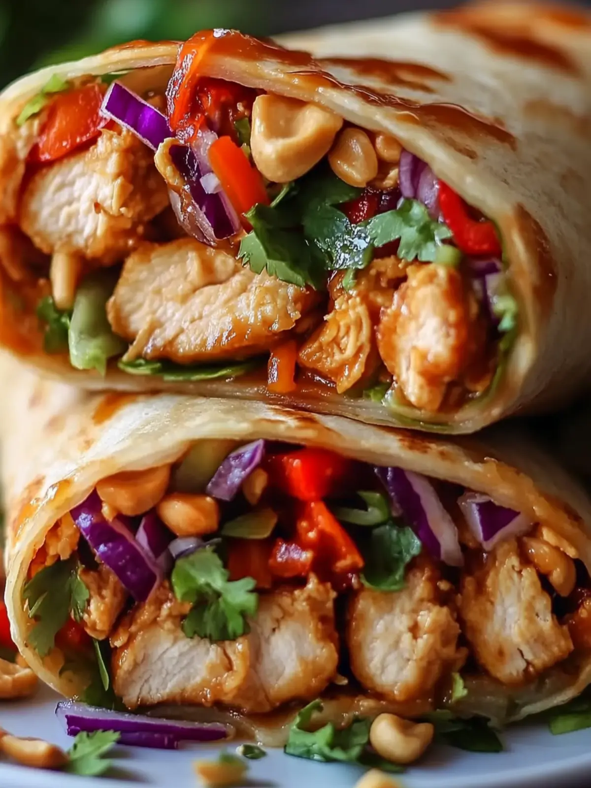 Savor Thai Peanut Chicken Wraps for a Quick Flavor Boost 5 Thai Peanut Chicken Wrap