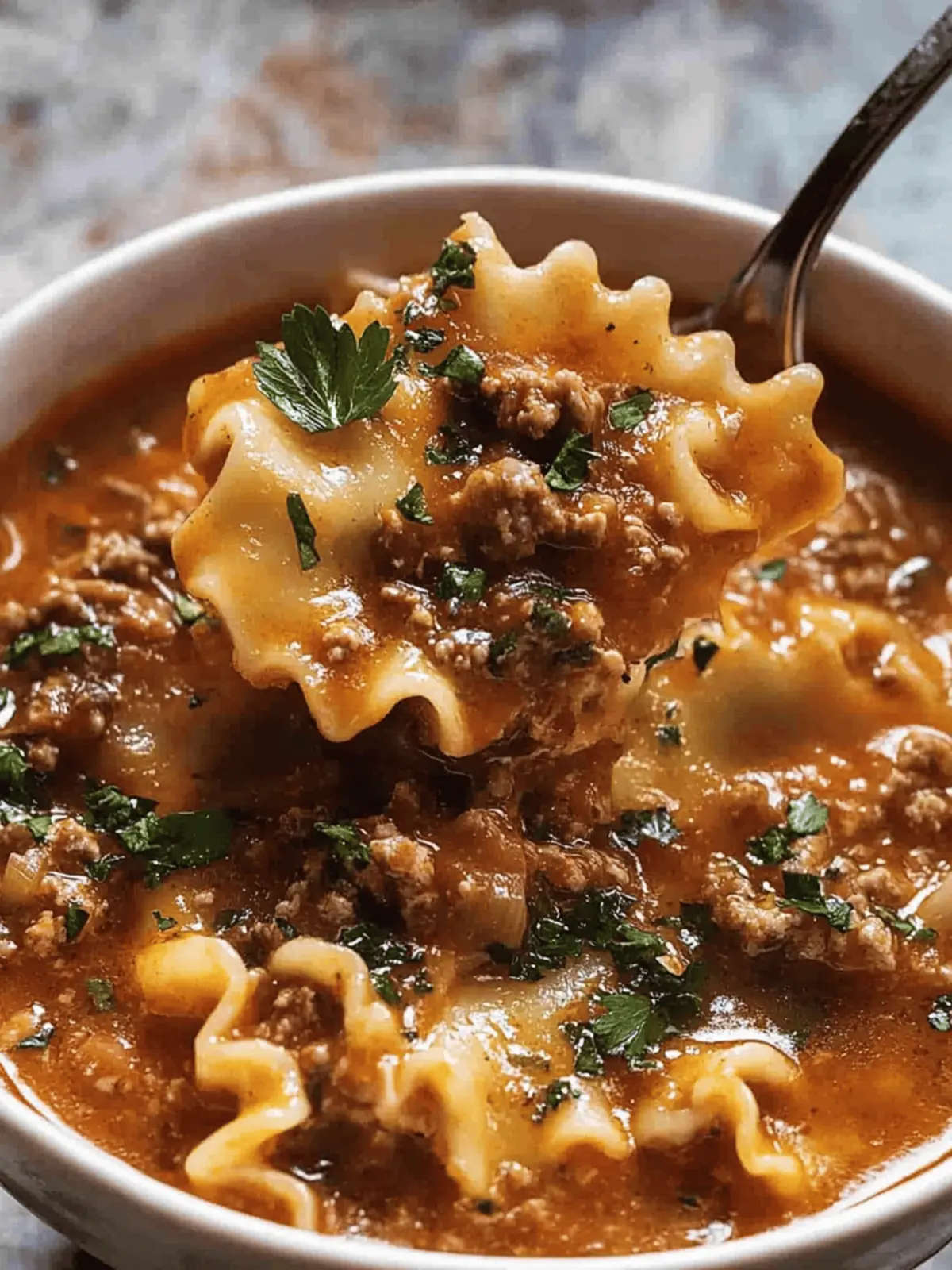 Mouthwatering One Pot Lasagna Soup for Cozy Family Nights 2 Mouthwatering One Pot Lasagna Soup