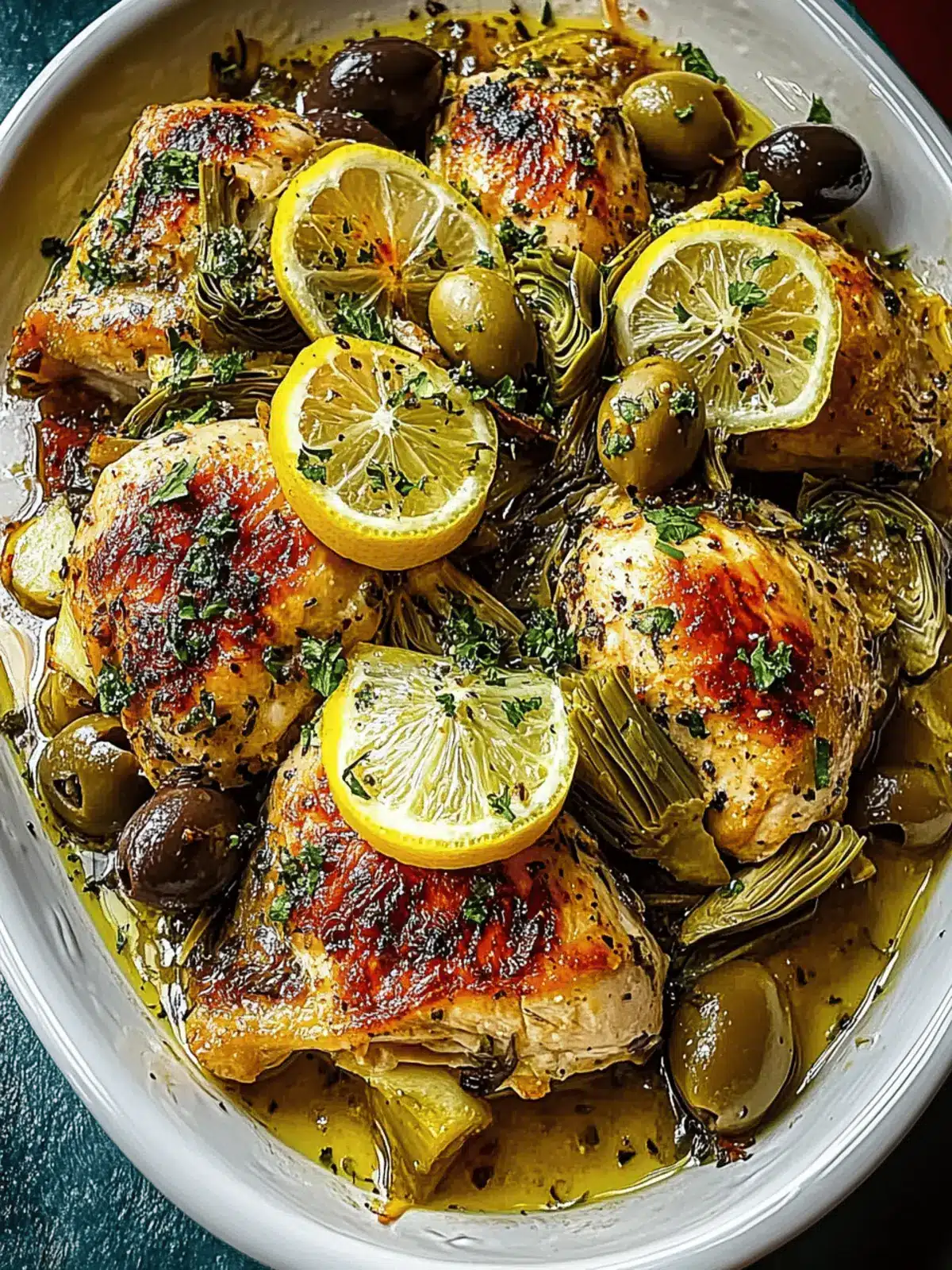 Mediterranean Lemon Chicken with Artichokes & Olives Bliss 5 Mediterranean Lemon Chicken with Artichokes & Olives