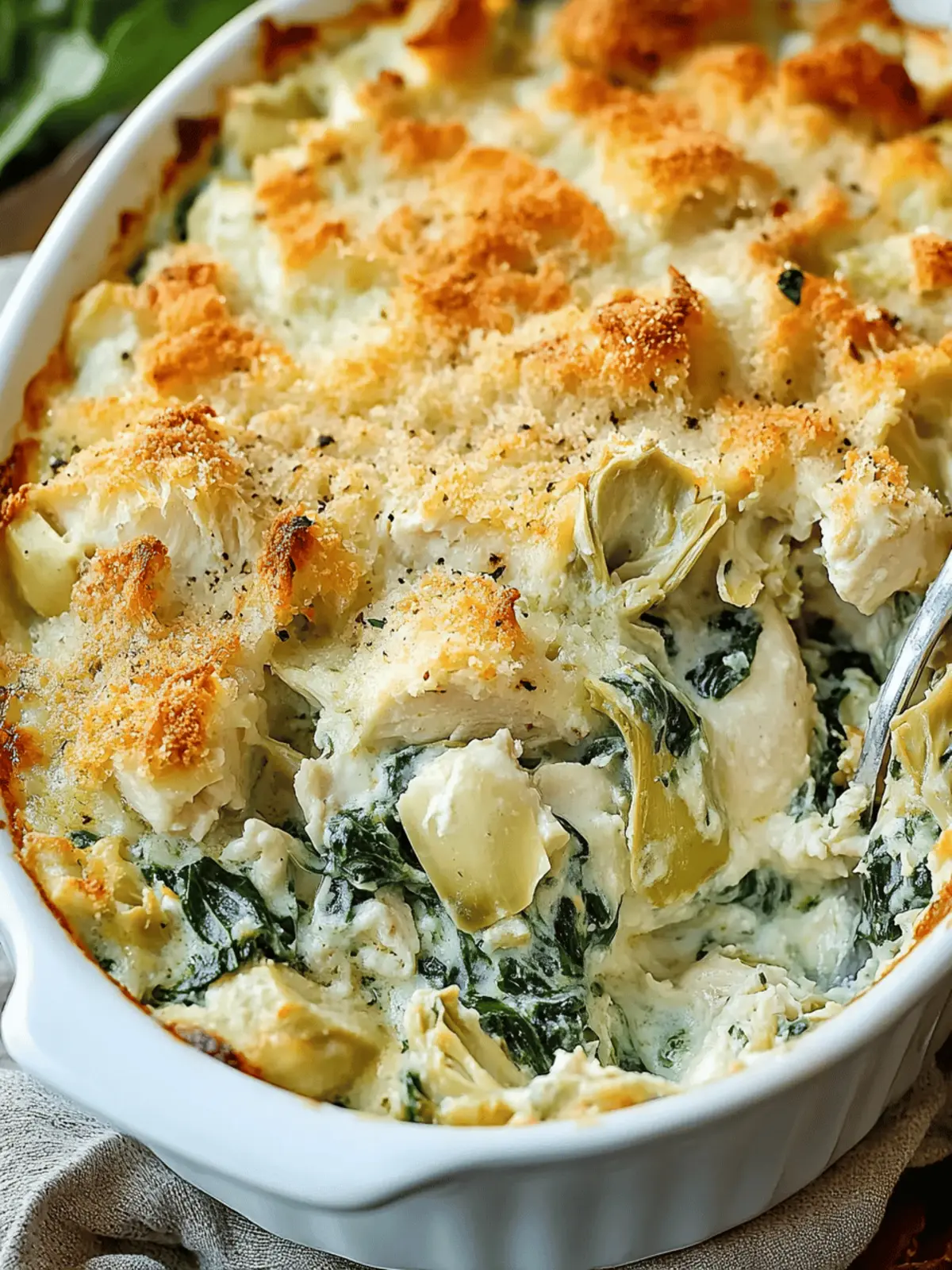 Spinach and Artichoke Chicken Casserole: Cozy Comfort Food 4 Spinach and Artichoke Chicken Casserole