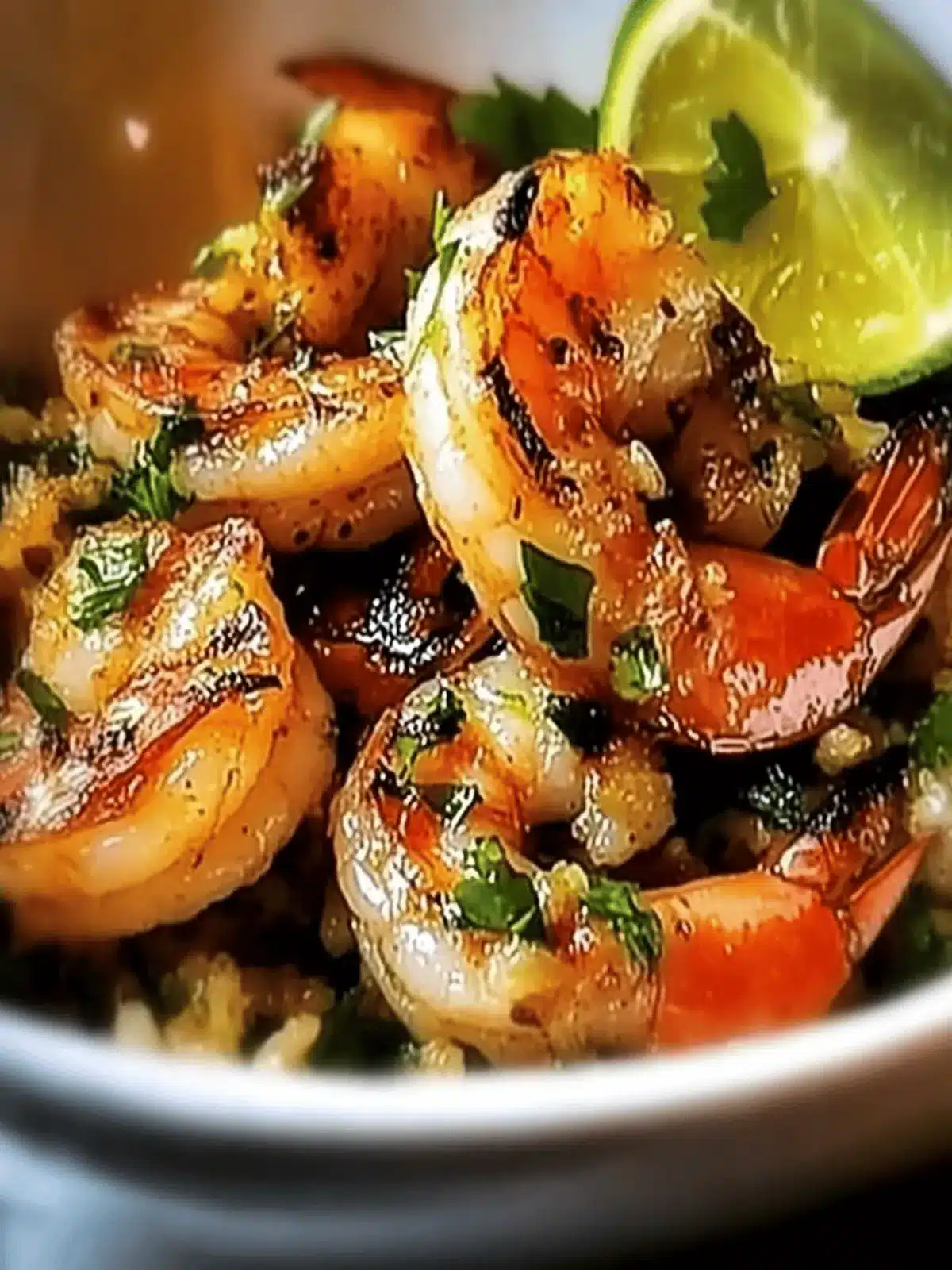 Savor Thai Chili Lemongrass Grilled Shrimp & Lime Fried Rice 4 Thai Chili Lemongrass Grilled Shrimp with Sweet Basil & Lime Fried Rice