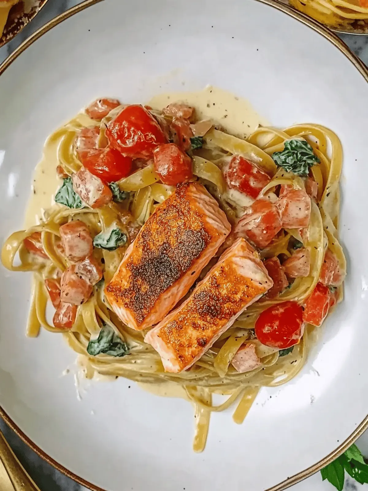 Healthy & Creamy Tuscan Salmon Pasta in Under 30 Minutes 4 Healthy & Creamy Tuscan Salmon Pasta