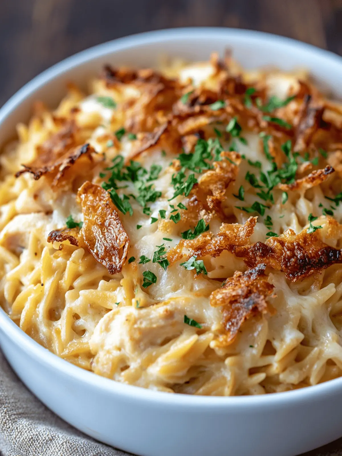 Comforting French Onion Chicken Orzo Casserole You'll Love 2 French Onion Chicken Orzo Casserole