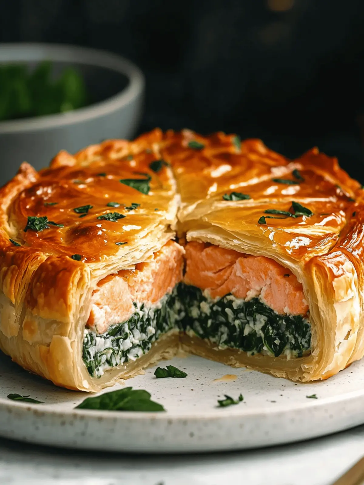 Rice & Spinach Puff Pastry Salmon Cake: Effortless Elegance at Home 3 Rice & Spinach Puff Pastry Salmon Cake