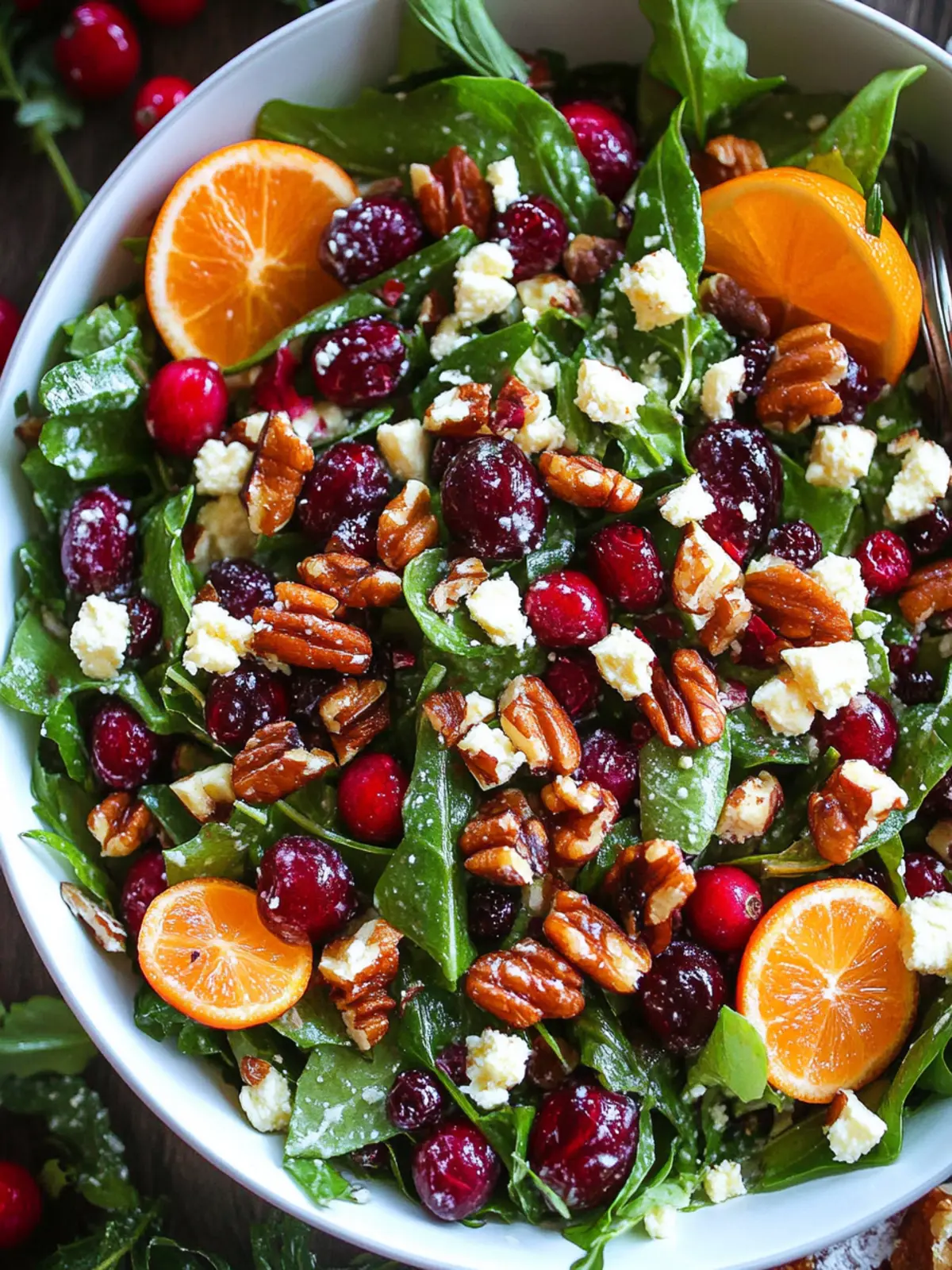 Festive Christmas Salad with Honey-Mustard Vinaigrette 2 Christmas Salad