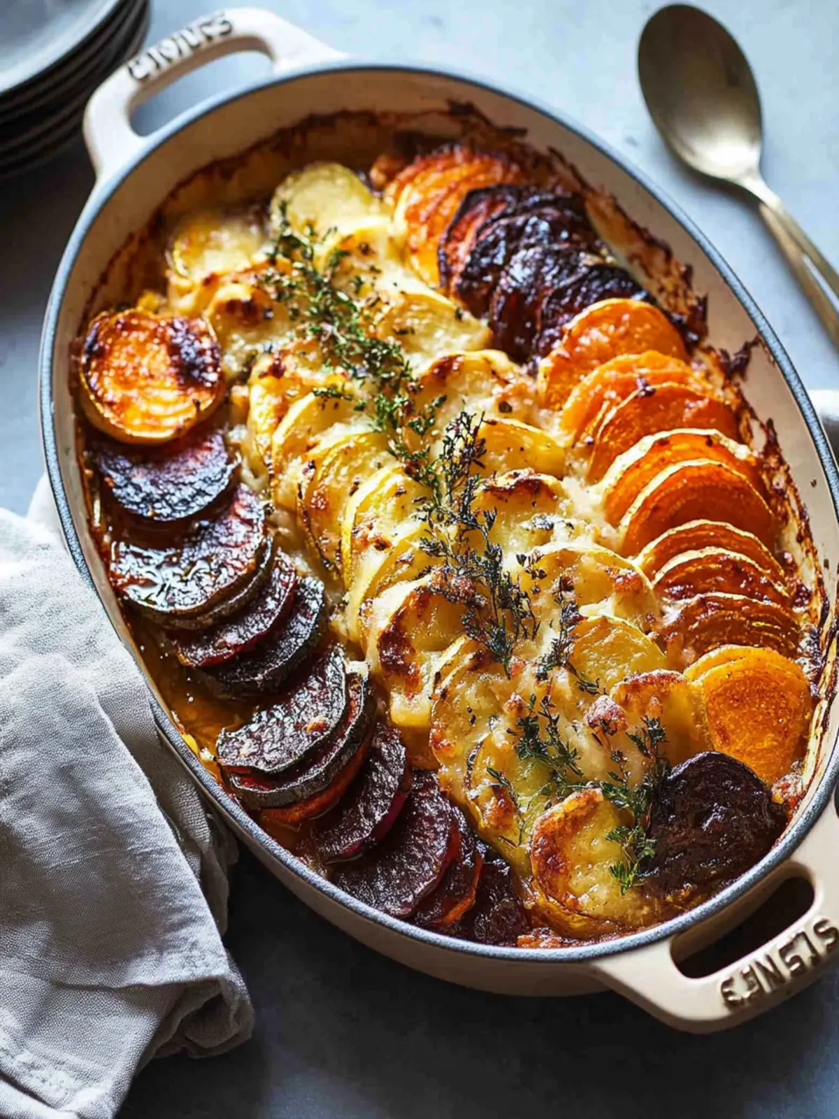 Cheesy Root Vegetable Gratin: A Cozy Holiday Delight 2 Cheesy Root Vegetable Gratin