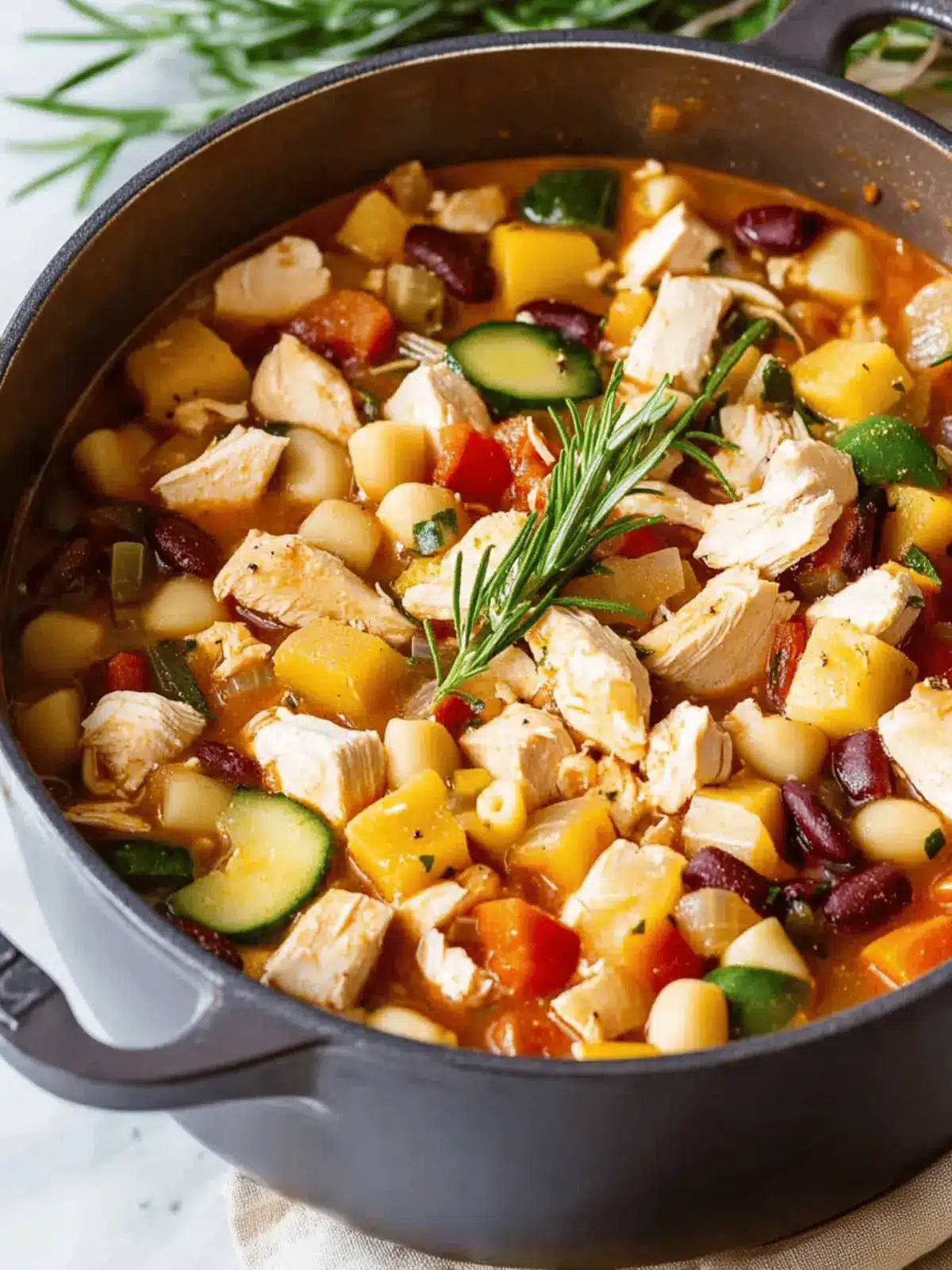 Hearty Chicken Minestrone Soup for Cozy Family Dinners 3 Chicken Minestrone Soup