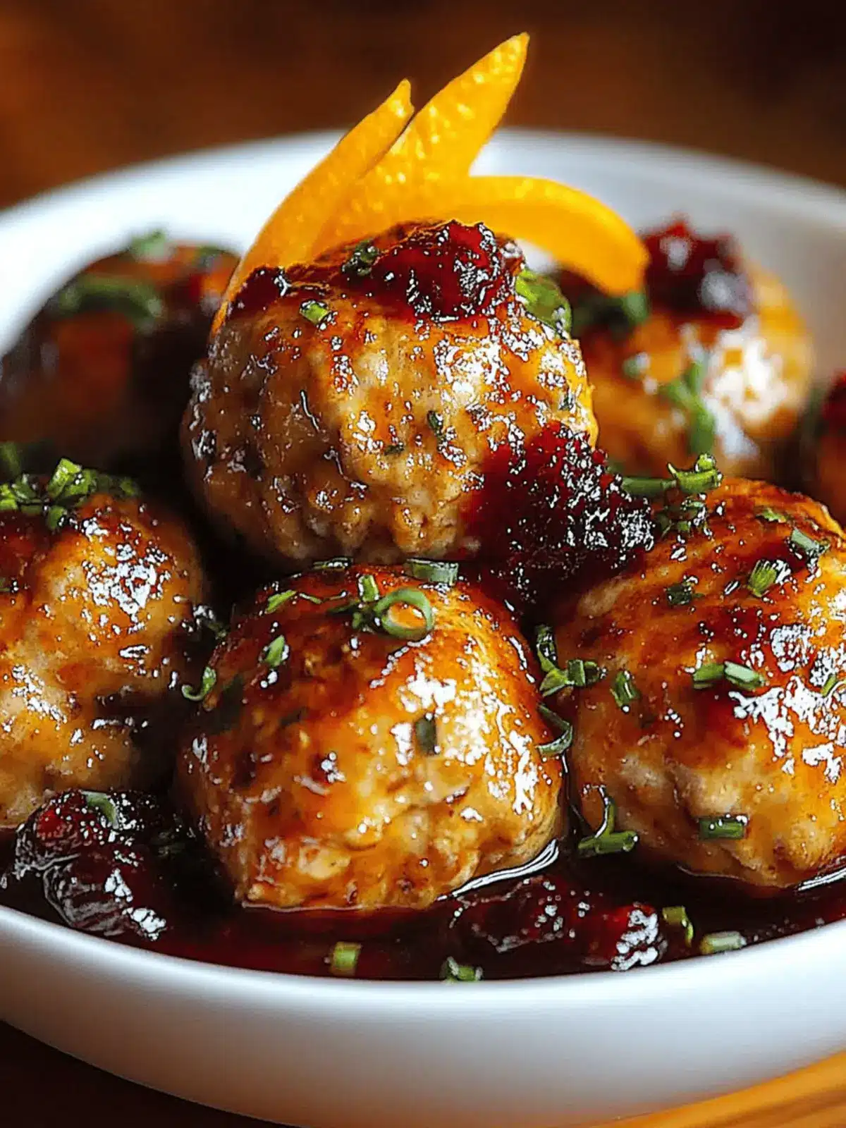 Cranberry Orange Chicken Meatballs: A Festive Flavor Burst 2 Cranberry Orange Chicken Meatballs