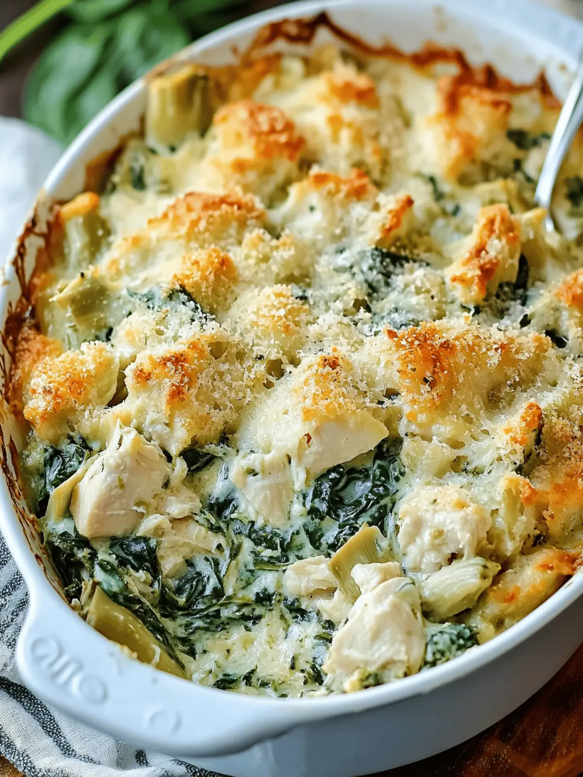 Spinach and Artichoke Chicken Casserole: Cozy Comfort Food 2 Spinach and Artichoke Chicken Casserole