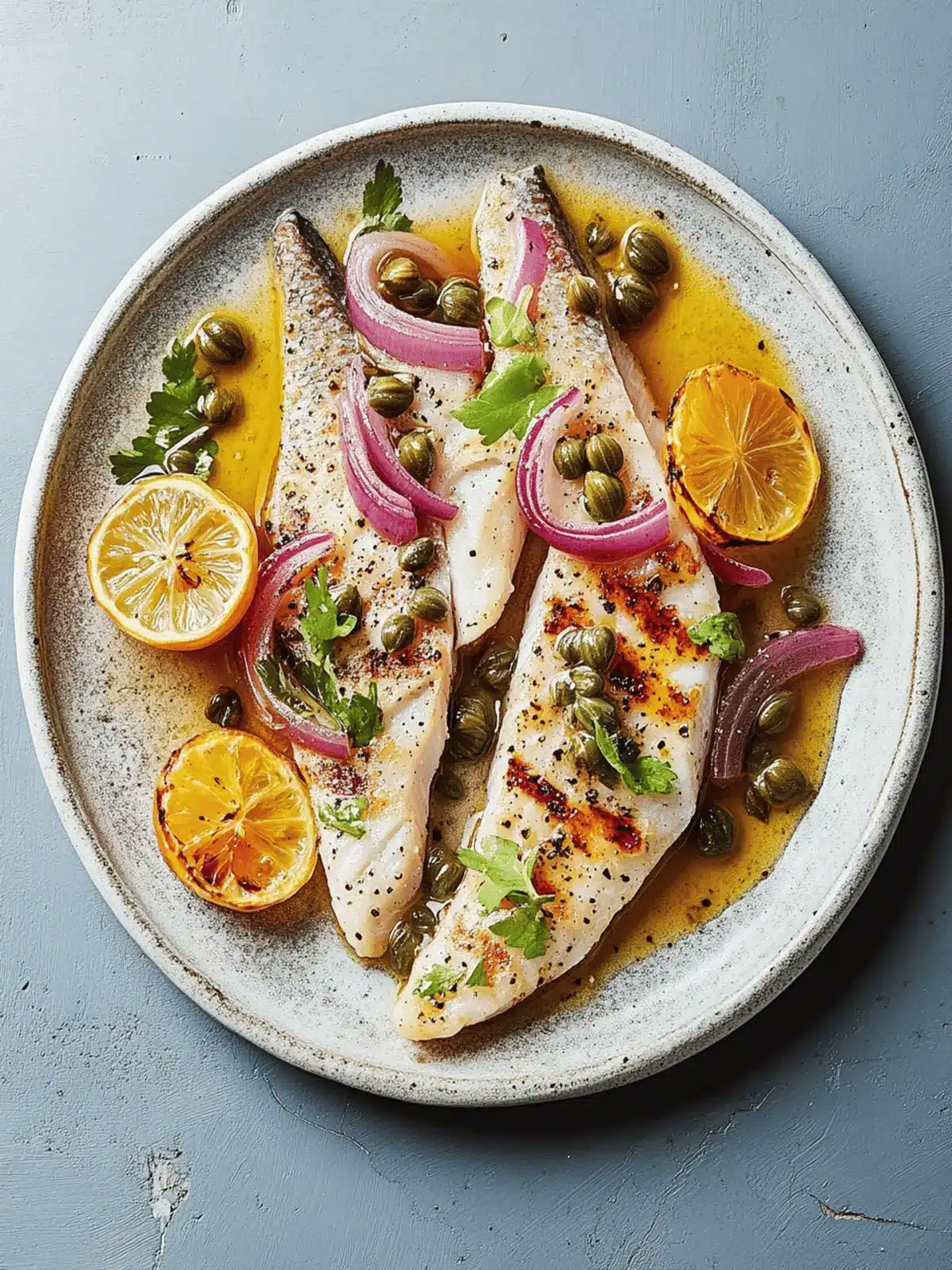 Savor Grilled Fish with Caper and Red Onion Dressing Tonight! 3 Grilled Fish with Caper and Red Onion Dressing