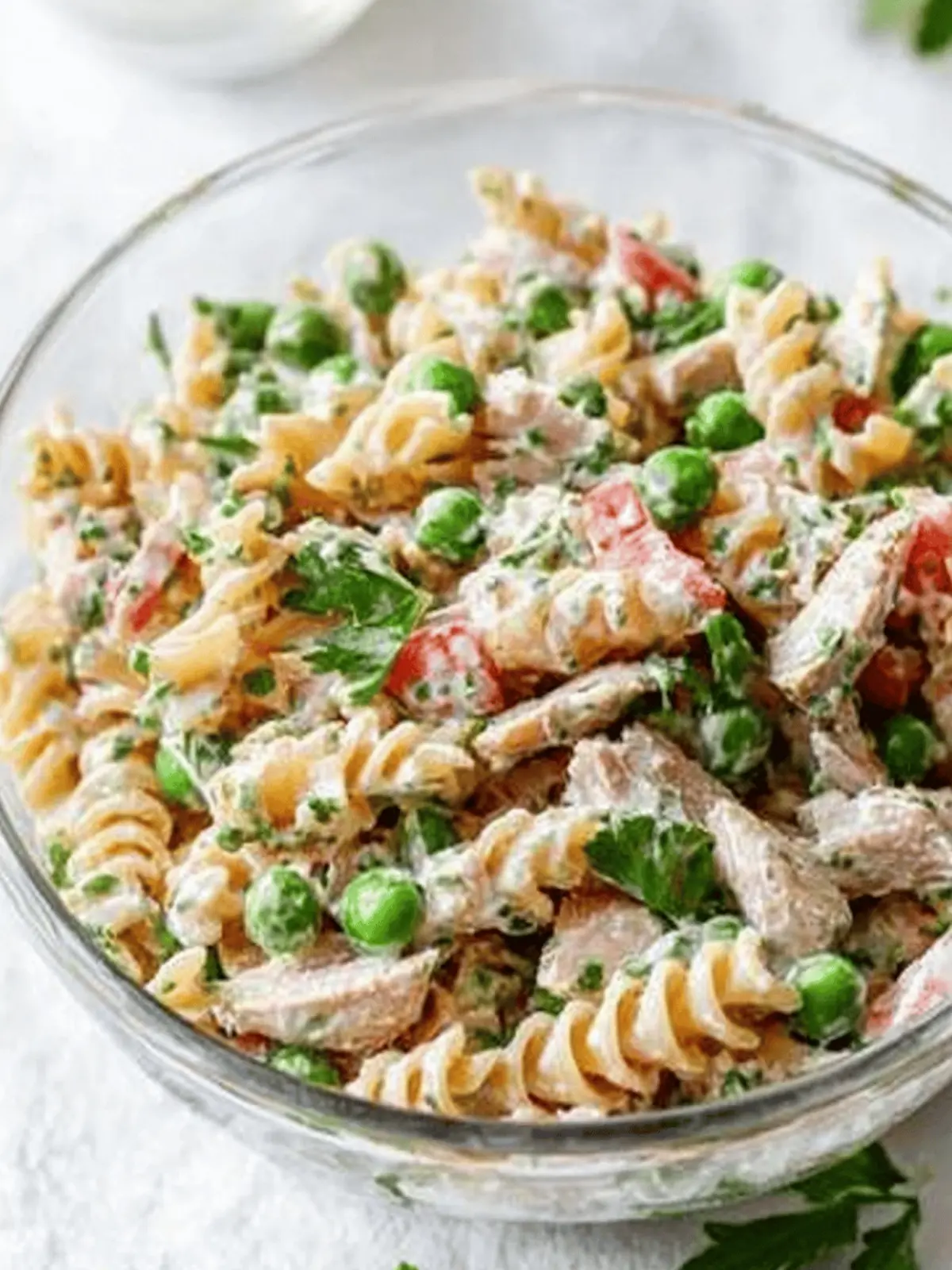 Zesty Healthy Tuna Pasta Salad with Peas for Summer Fun 2 Healthy Tuna Pasta Salad with Peas