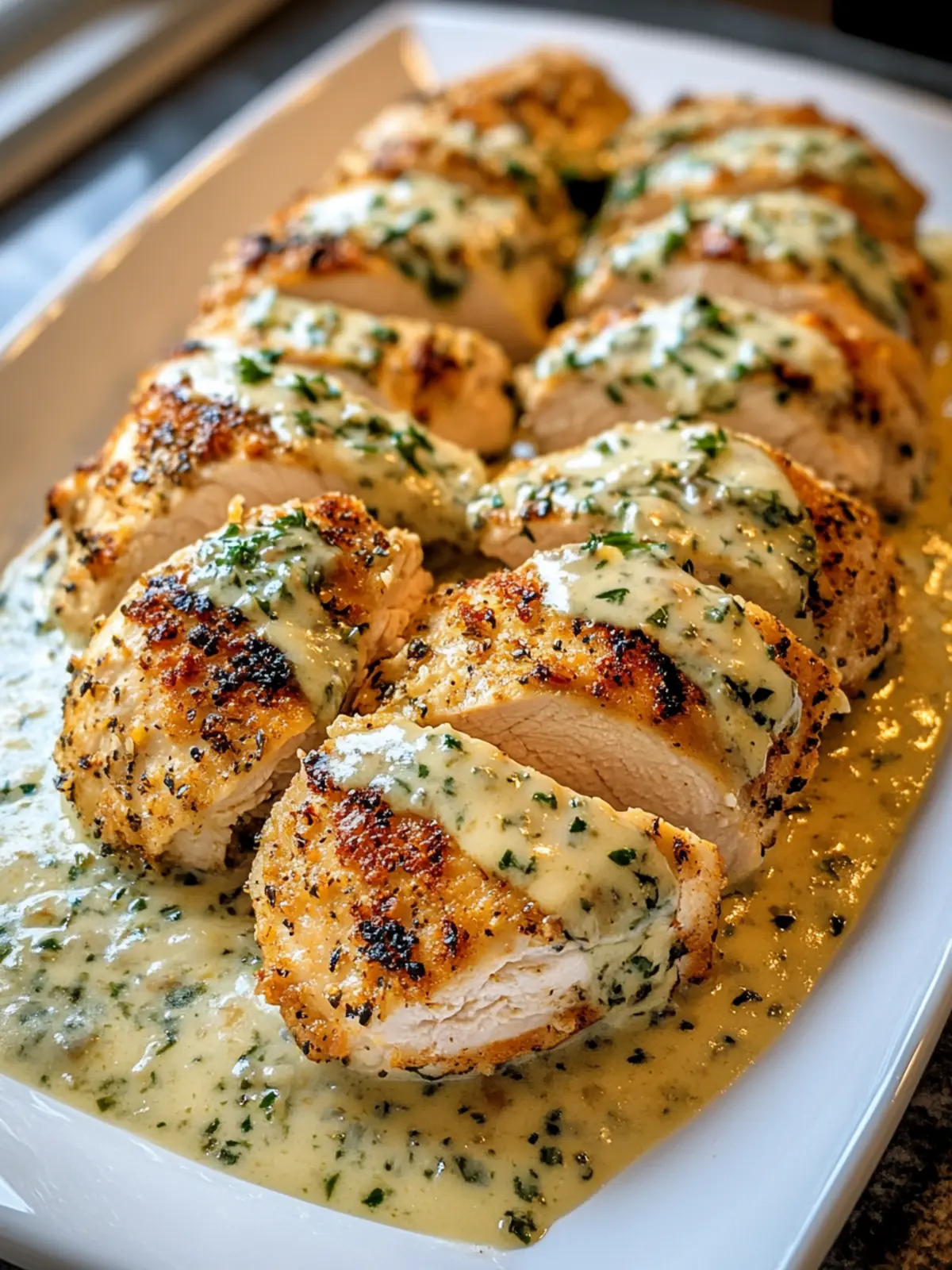 Baked Caesar Chicken with Creamy Parmesan Sauce Bliss 4 Baked Caesar Chicken with Creamy Parmesan Sauce