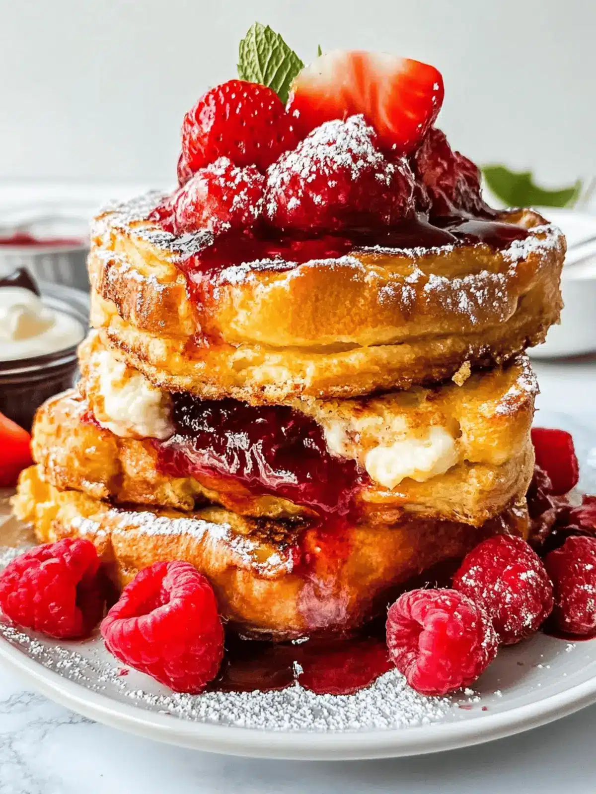 Decadent Stuffed Brioche French Toast with Berry Bliss 3 Stuffed Brioche French Toast