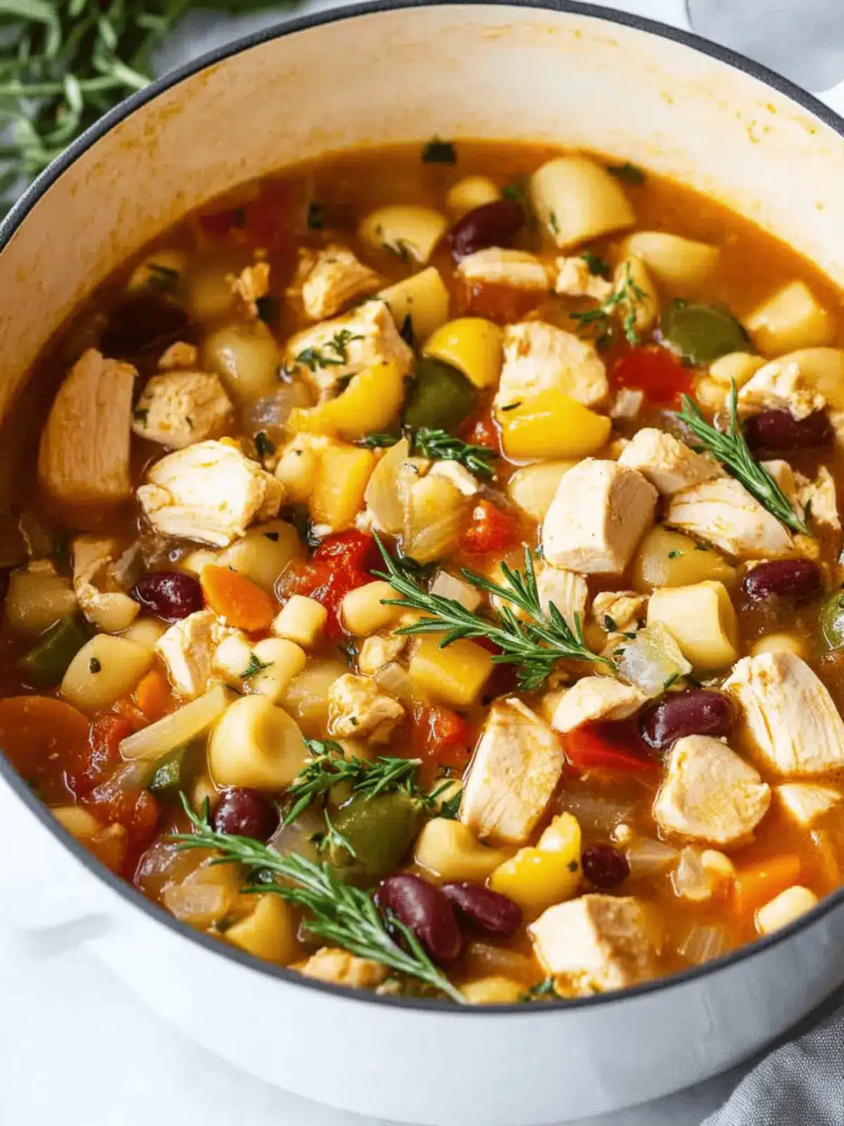 Hearty Chicken Minestrone Soup for Cozy Family Dinners 4 Chicken Minestrone Soup