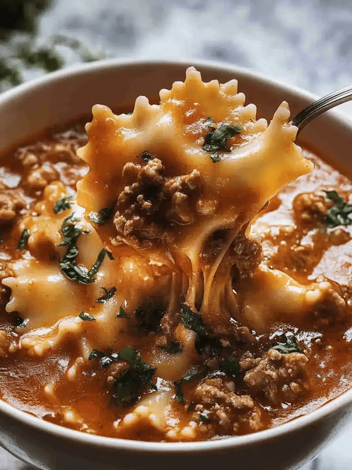 Mouthwatering One Pot Lasagna Soup for Cozy Family Nights 3 Mouthwatering One Pot Lasagna Soup