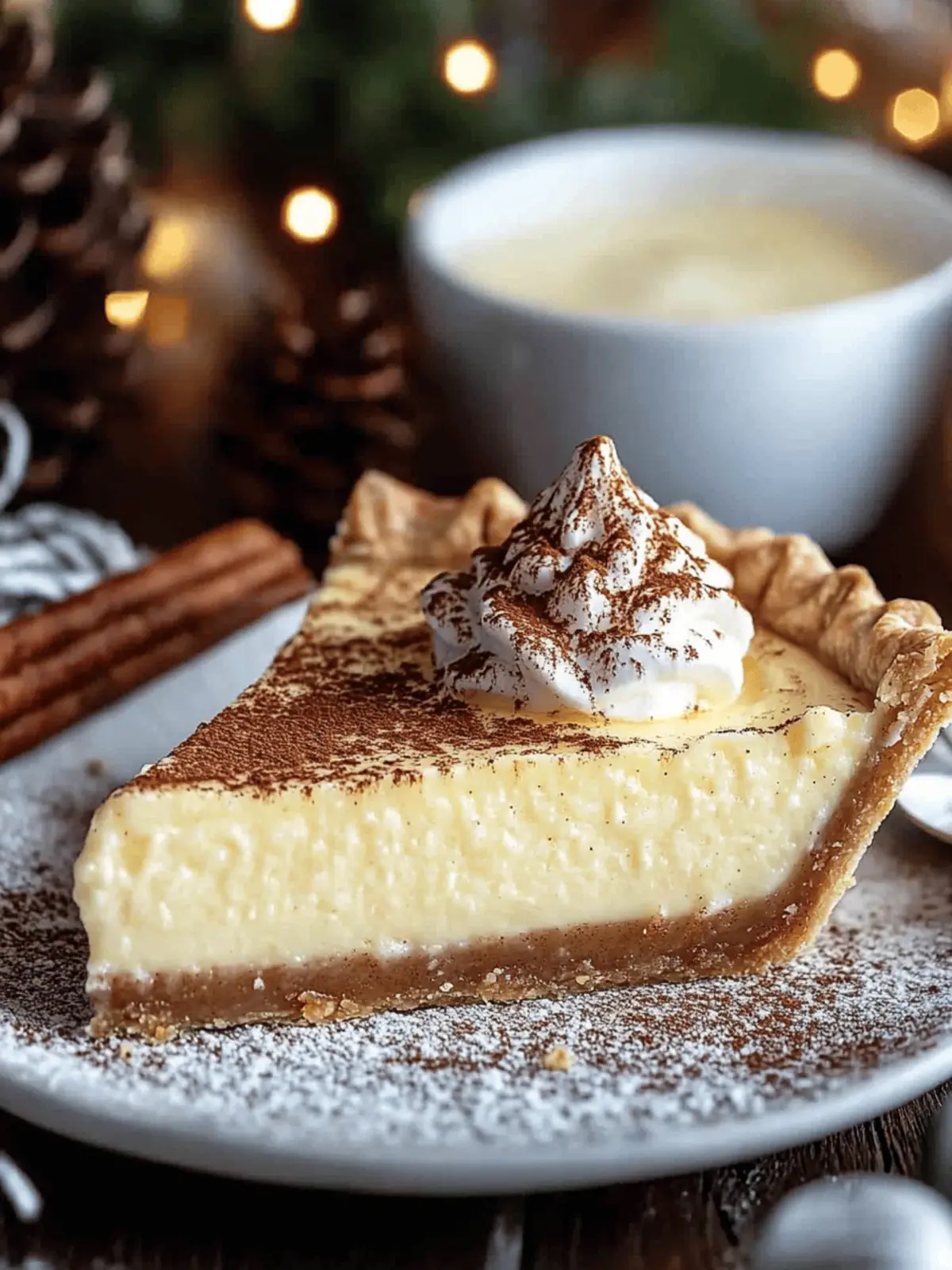 Cozy Up with Christmas Eve Cinnamon-Vanilla Custard Pie 2 Christmas Eve Cinnamon-Vanilla Custard Pie