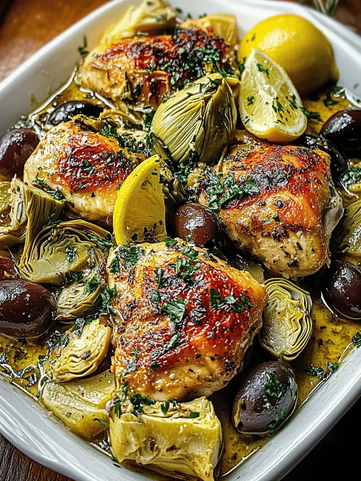 Mediterranean Lemon Chicken with Artichokes & Olives Bliss 2 Mediterranean Lemon Chicken with Artichokes & Olives