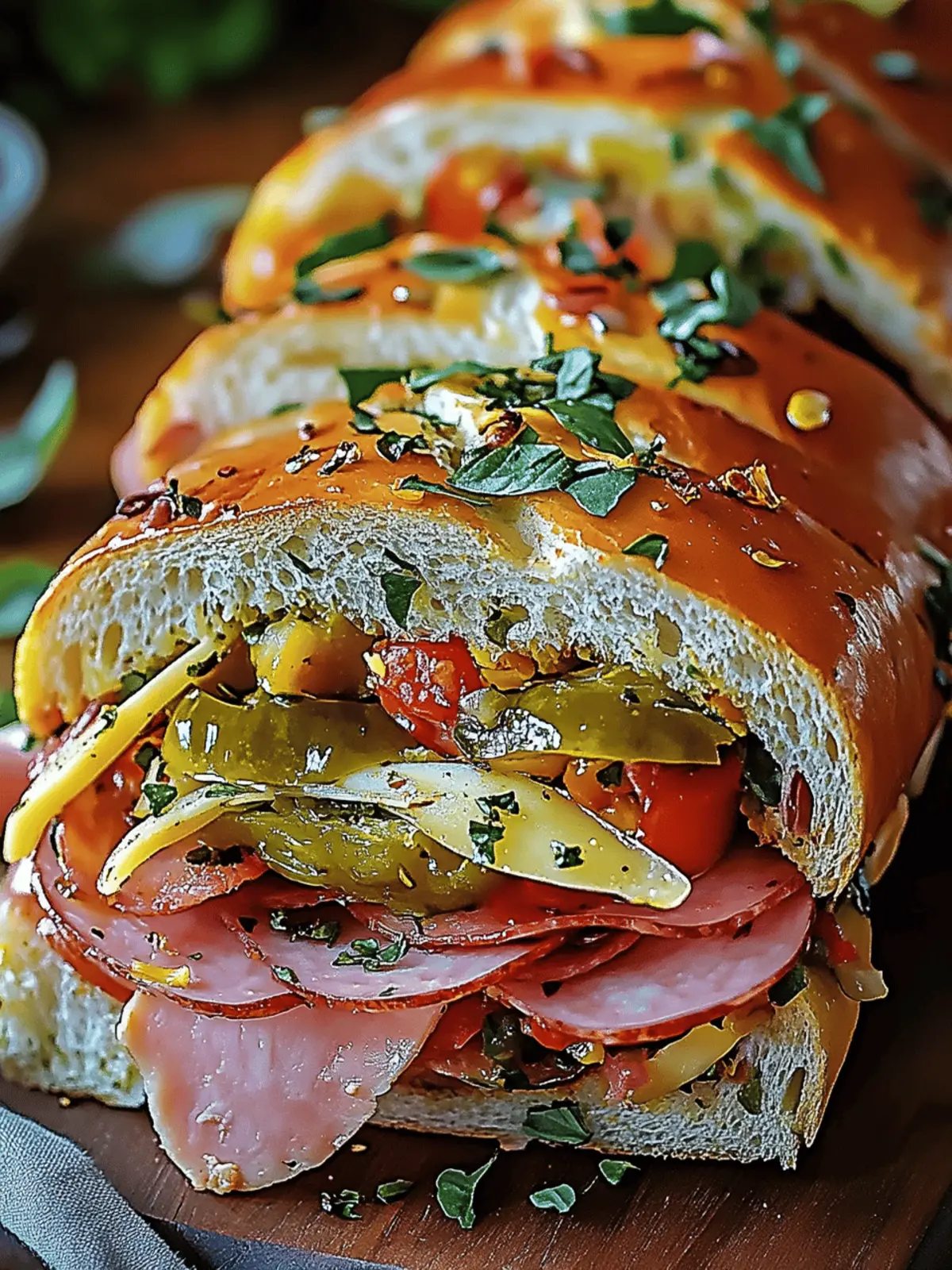 Classic Italian Muffuletta Sandwich Recipe: Picnic Perfection 3 Classic Italian Muffuletta Sandwich Recipe