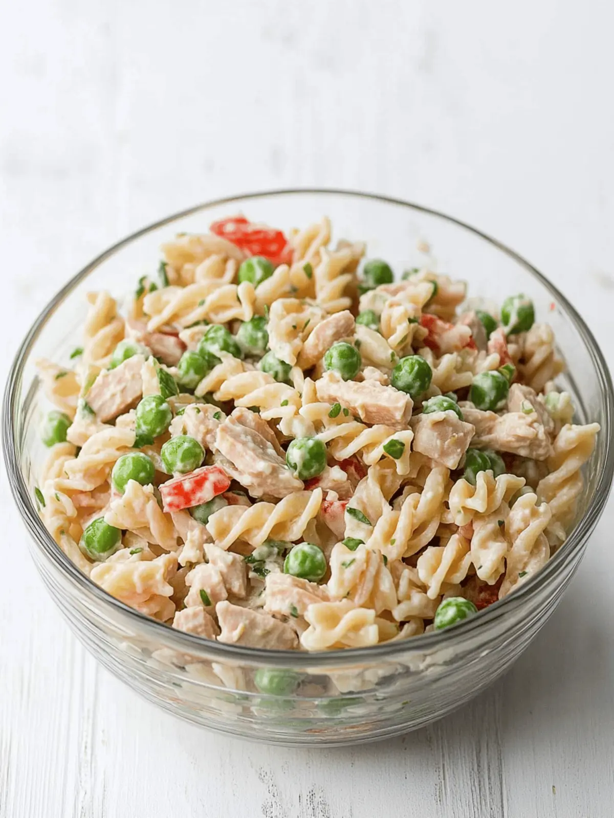 Delicious Healthy Tuna Pasta Salad with Peas Perfectly Chilled 2 Healthy Tuna Pasta Salad with Peas (Serve Cold)