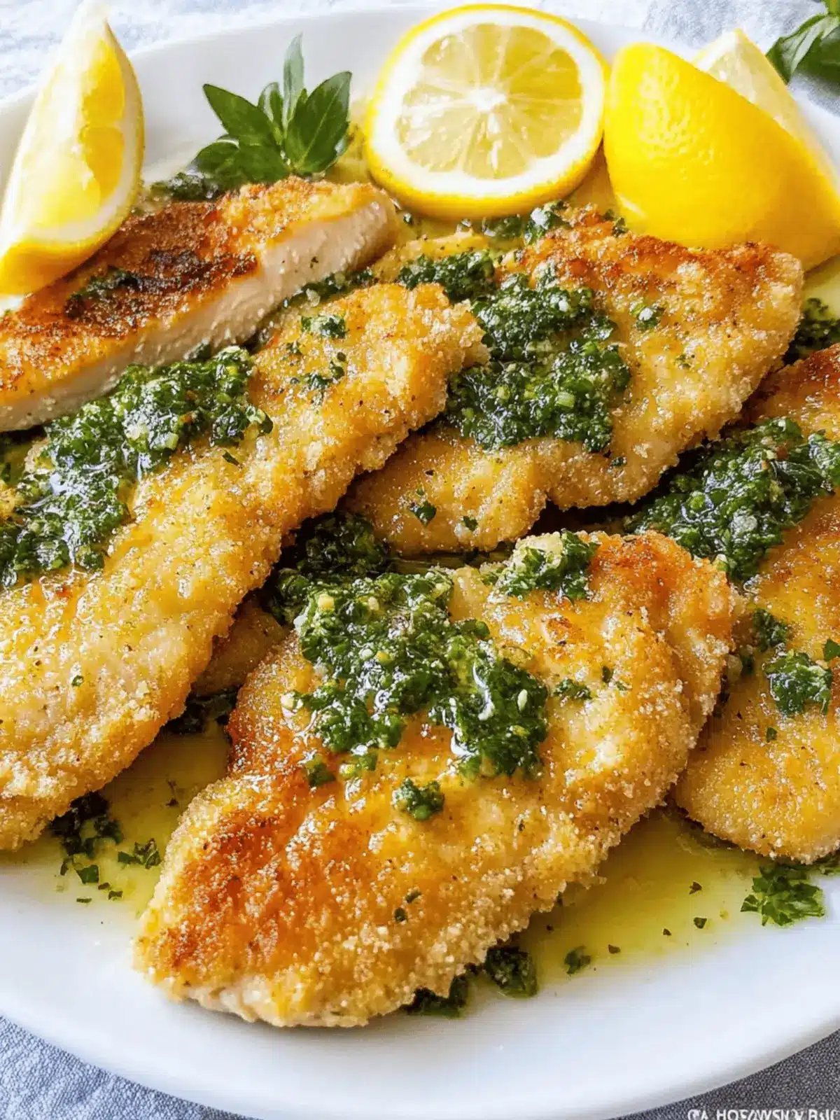 Savory Chicken Salmoriglio: Crispy Cutlets with Zesty Sauce 5 Chicken Salmoriglio