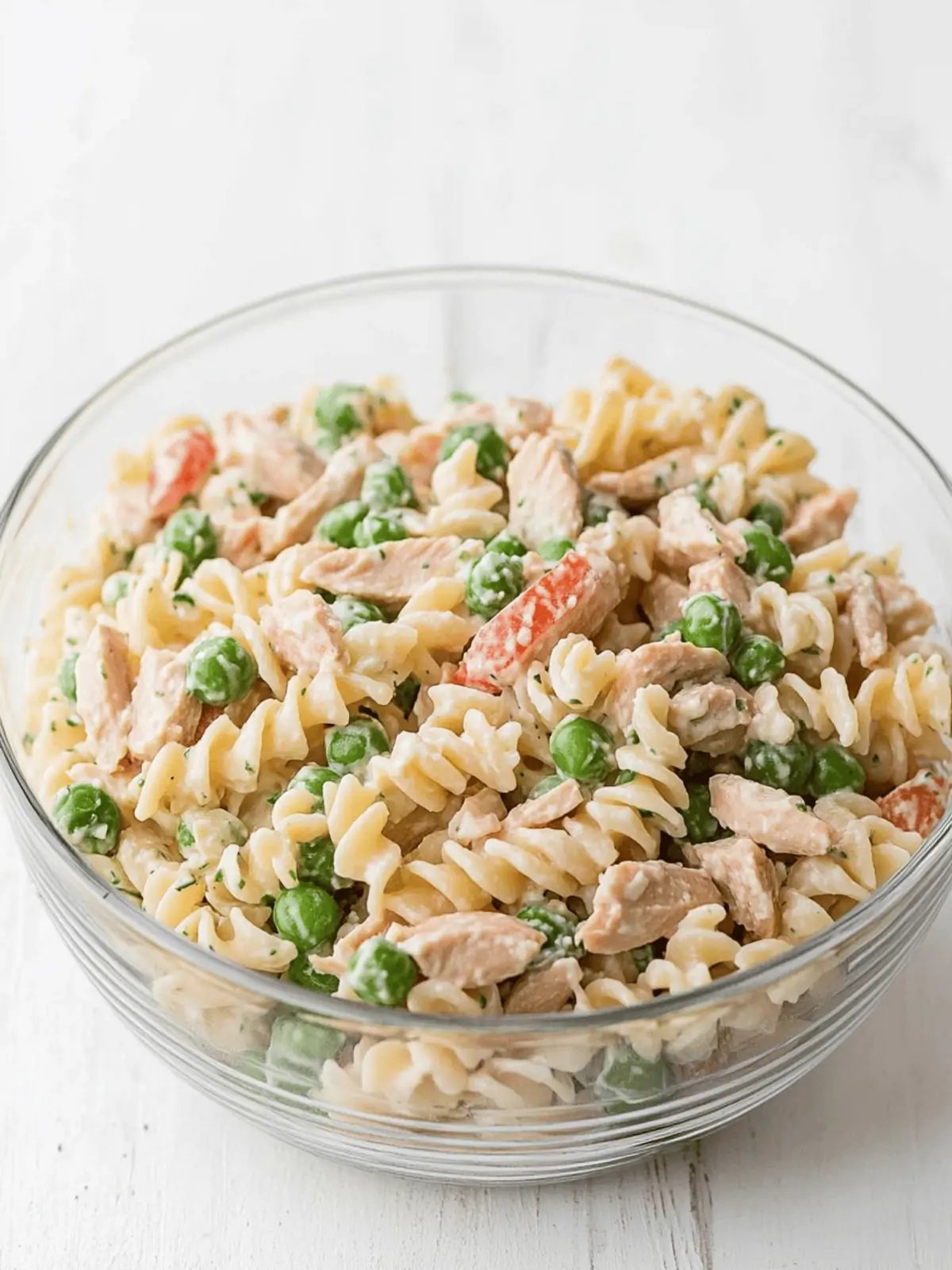 Delicious Healthy Tuna Pasta Salad with Peas Perfectly Chilled 4 Healthy Tuna Pasta Salad with Peas (Serve Cold)