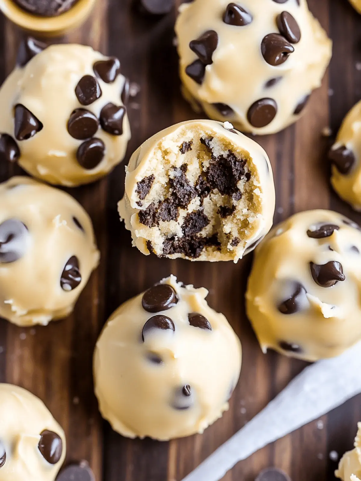 Delicious No-Bake Chocolate Chip Cookie Dough Brownie Bombs 4 No-Bake Chocolate Chip Cookie Dough Brownie Bombs