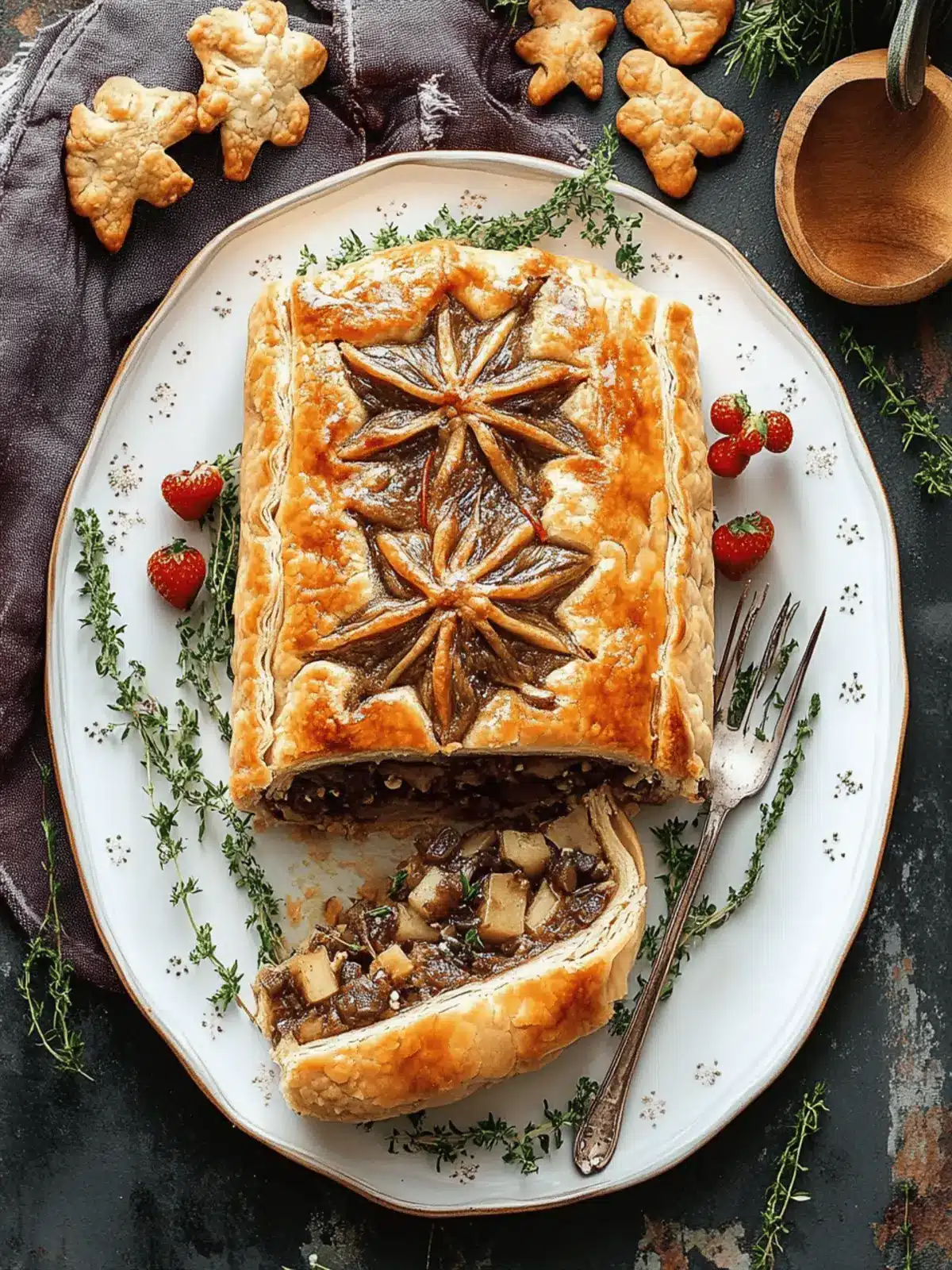 Irresistible Vegan Walnut Mushroom Wellington for Your Holiday Table 4 https://cookingwithparita.com/wp-content/uploads/2022/11/image-of-vegan-walnut-mushroom-wellington-with-caramelized-onions-recipe.jpg