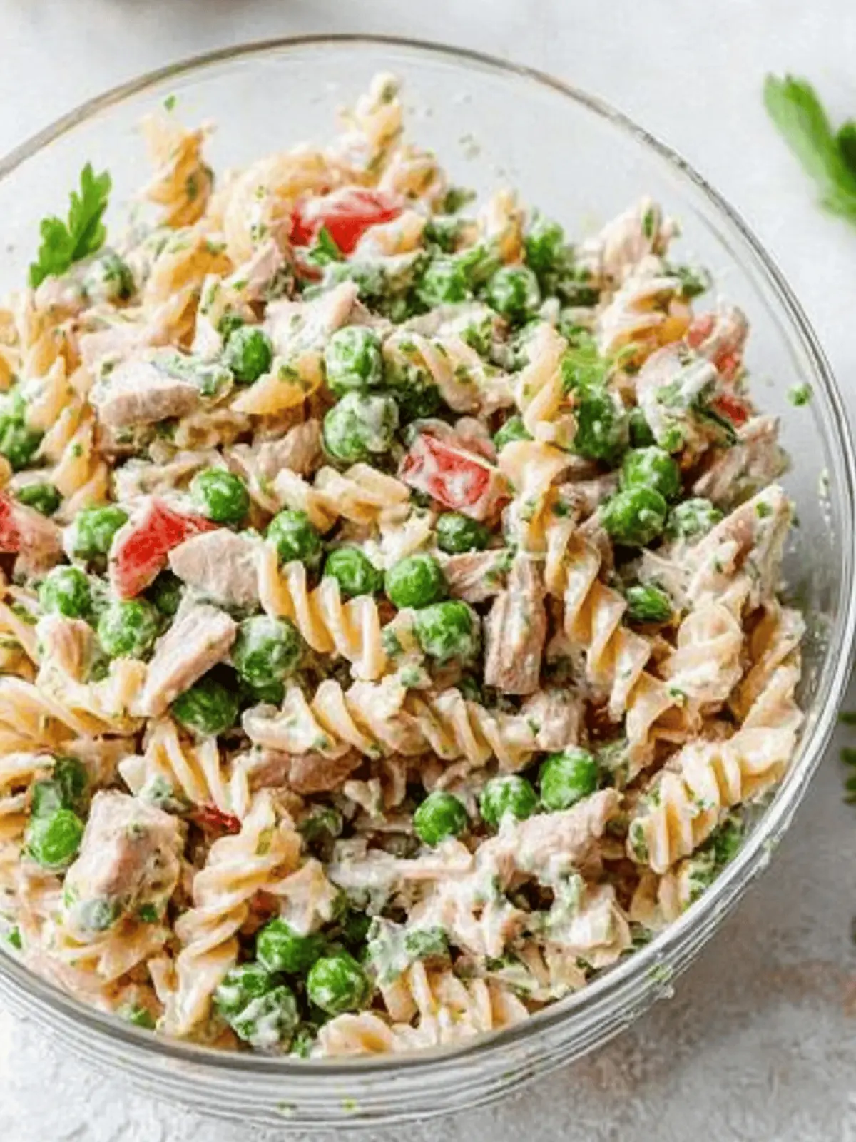 Zesty Healthy Tuna Pasta Salad with Peas for Summer Fun 5 Healthy Tuna Pasta Salad with Peas