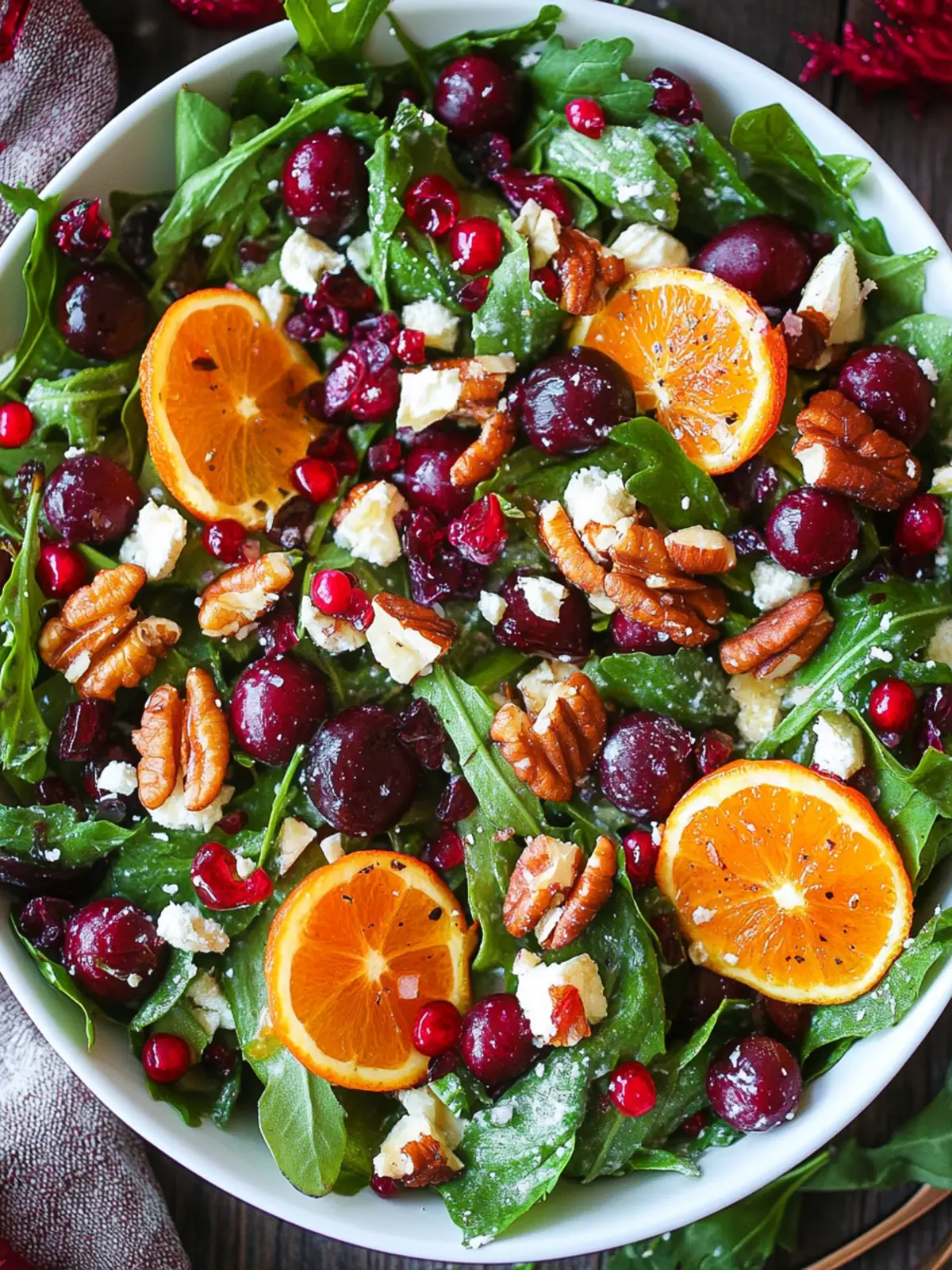 Festive Christmas Salad with Honey-Mustard Vinaigrette 3 Christmas Salad
