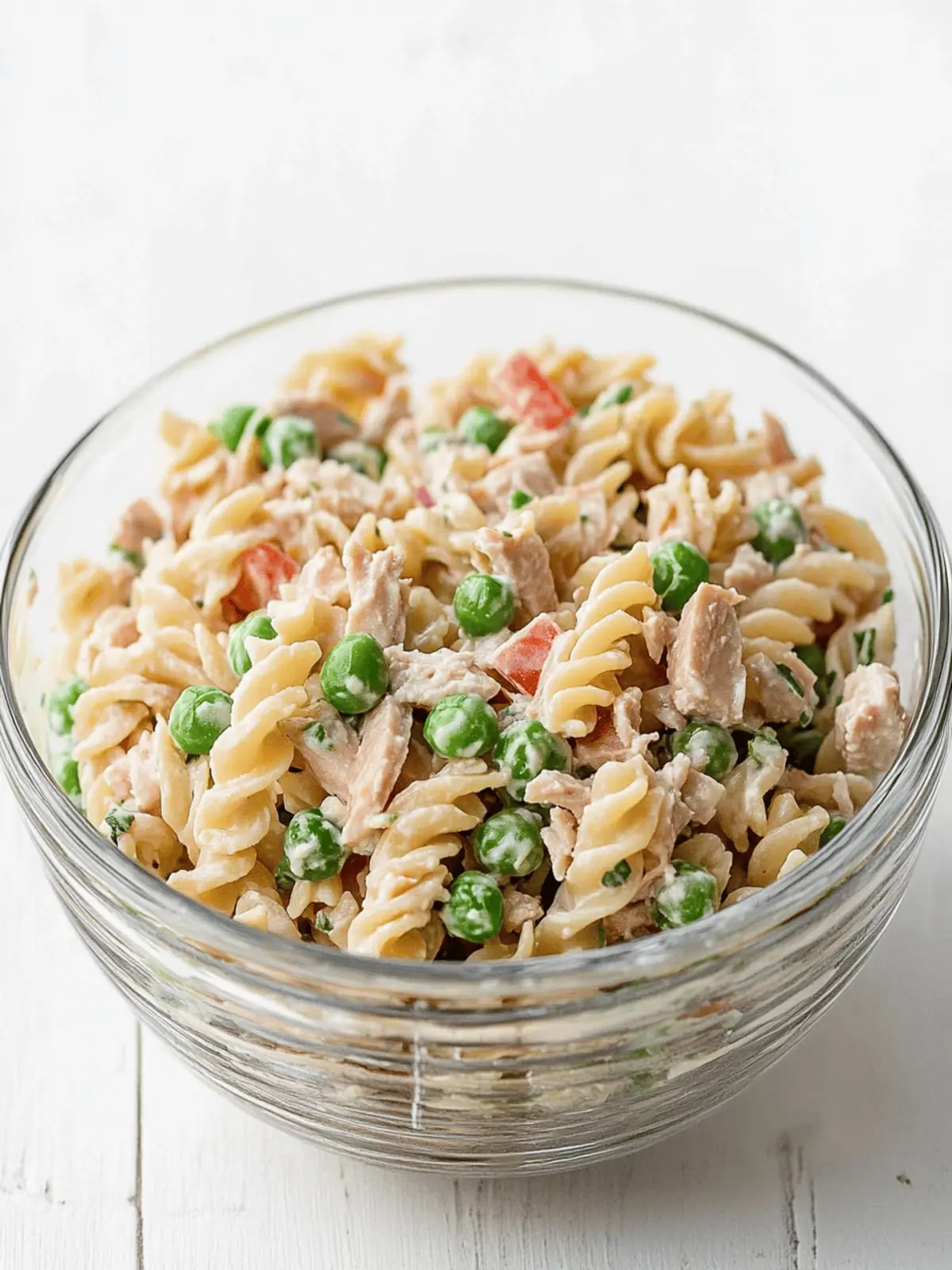 Delicious Healthy Tuna Pasta Salad with Peas Perfectly Chilled 3 Healthy Tuna Pasta Salad with Peas (Serve Cold)