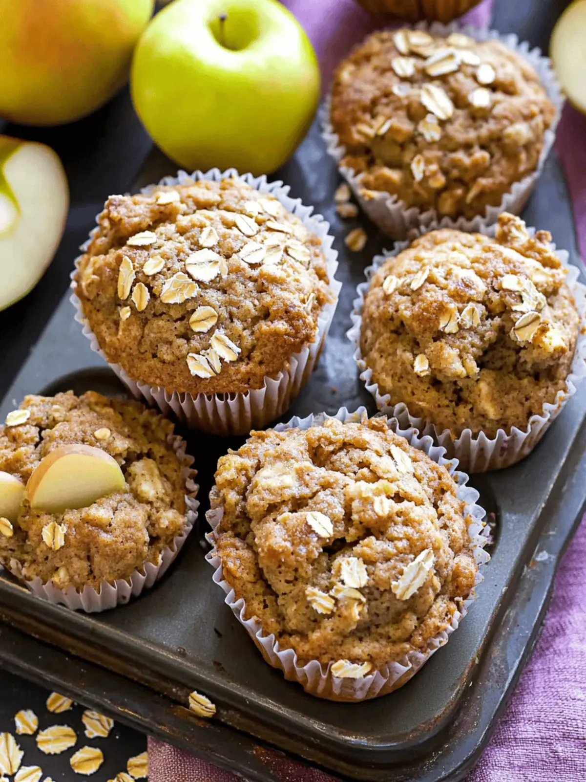 Fluffy Apple and Oat Muffins for a Wholesome Morning Treat 2 Fluffy Apple And Oat Muffins
