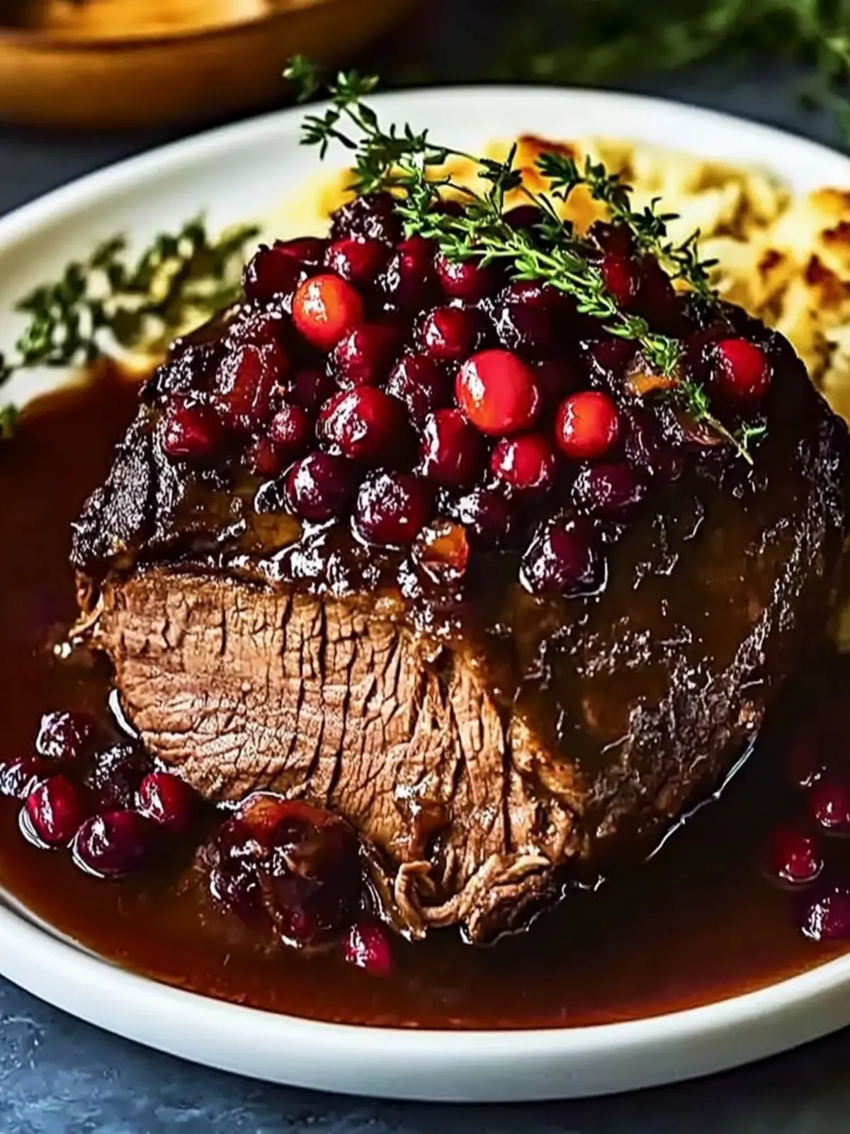 Slow-Braised Beef Roast with Cranberry Balsamic Glaze Bliss 2 Slow-Braised Beef Roast with Cranberry Balsamic Glaze