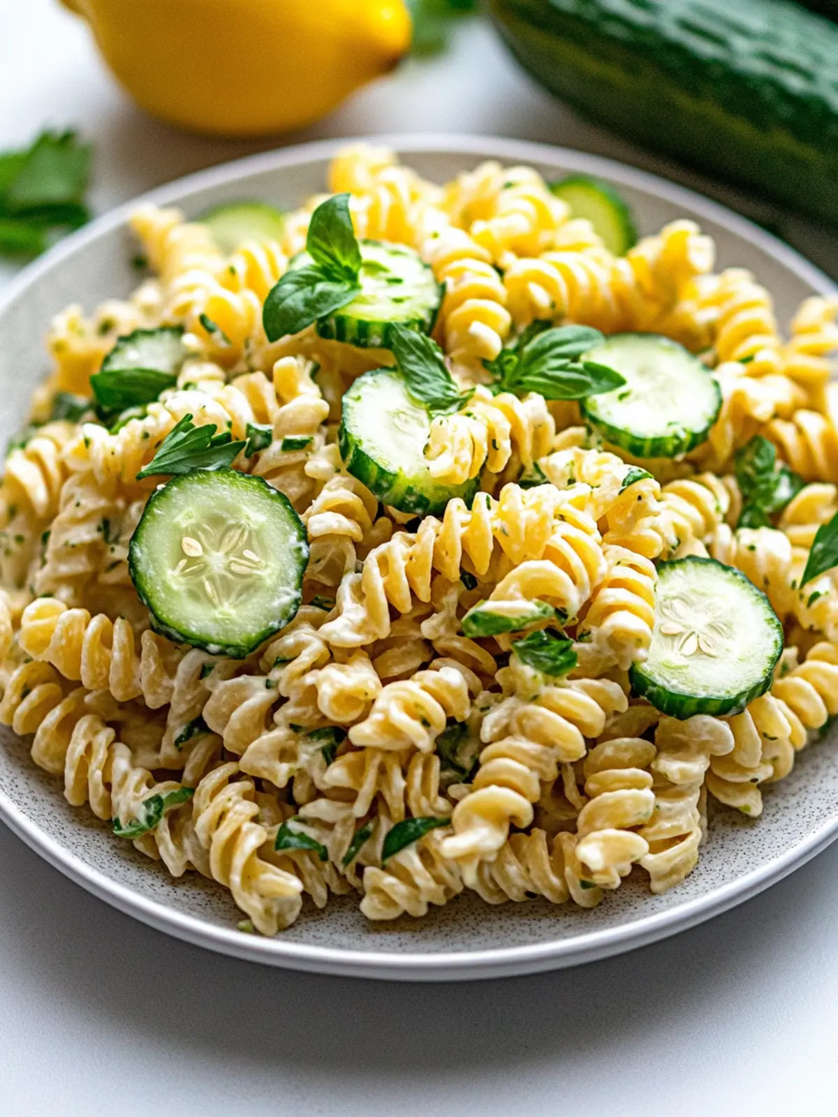 Zesty Lemon Cucumber Pasta Salad That's Perfect for Summer 4 Lemon Cucumber Pasta Salad