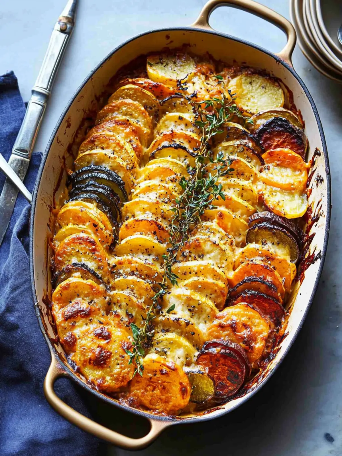 Cheesy Root Vegetable Gratin: A Cozy Holiday Delight 3 Cheesy Root Vegetable Gratin